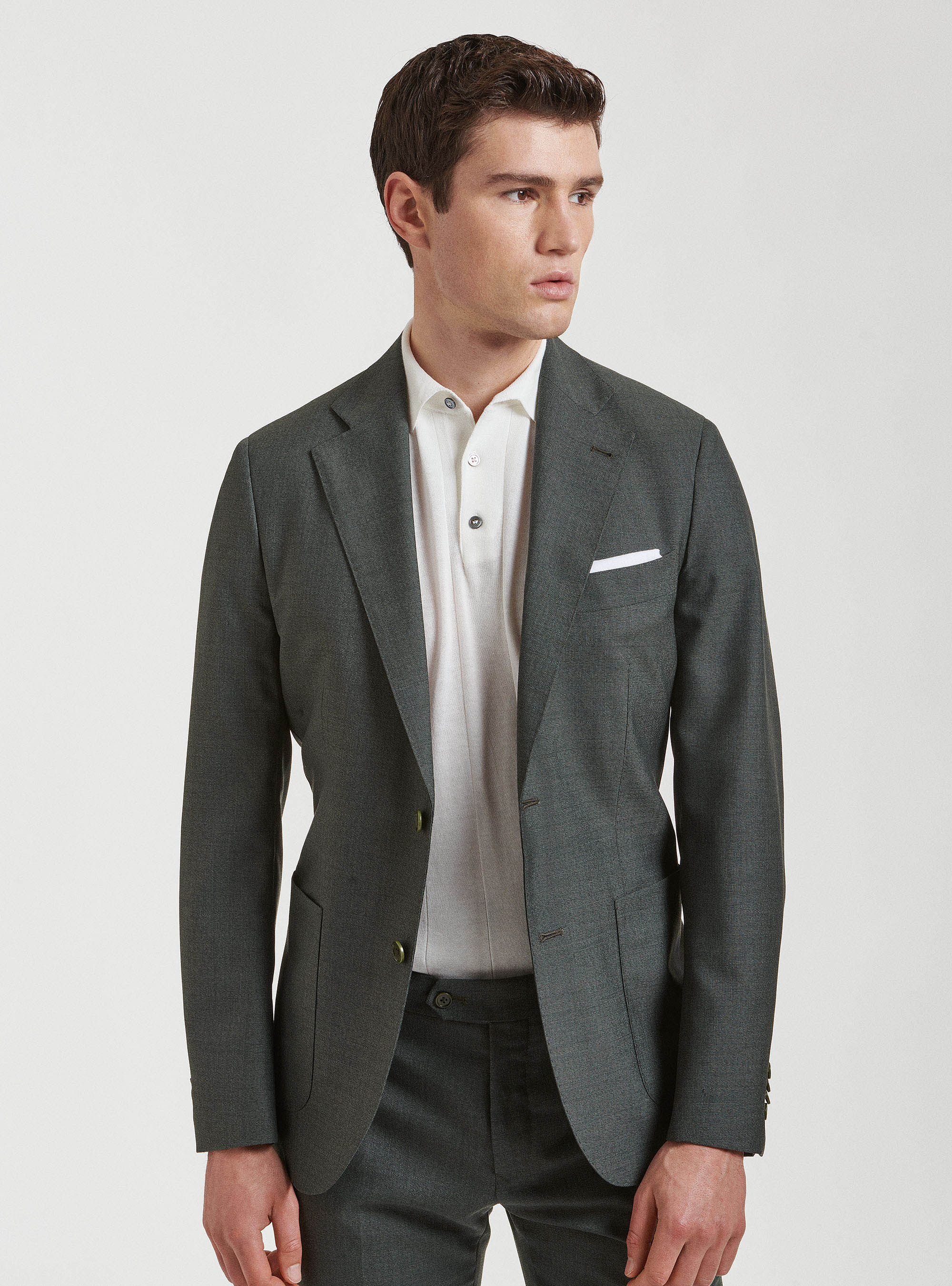 Giacca per abito in pura lana Vitale Barberis Canonico, VERDE