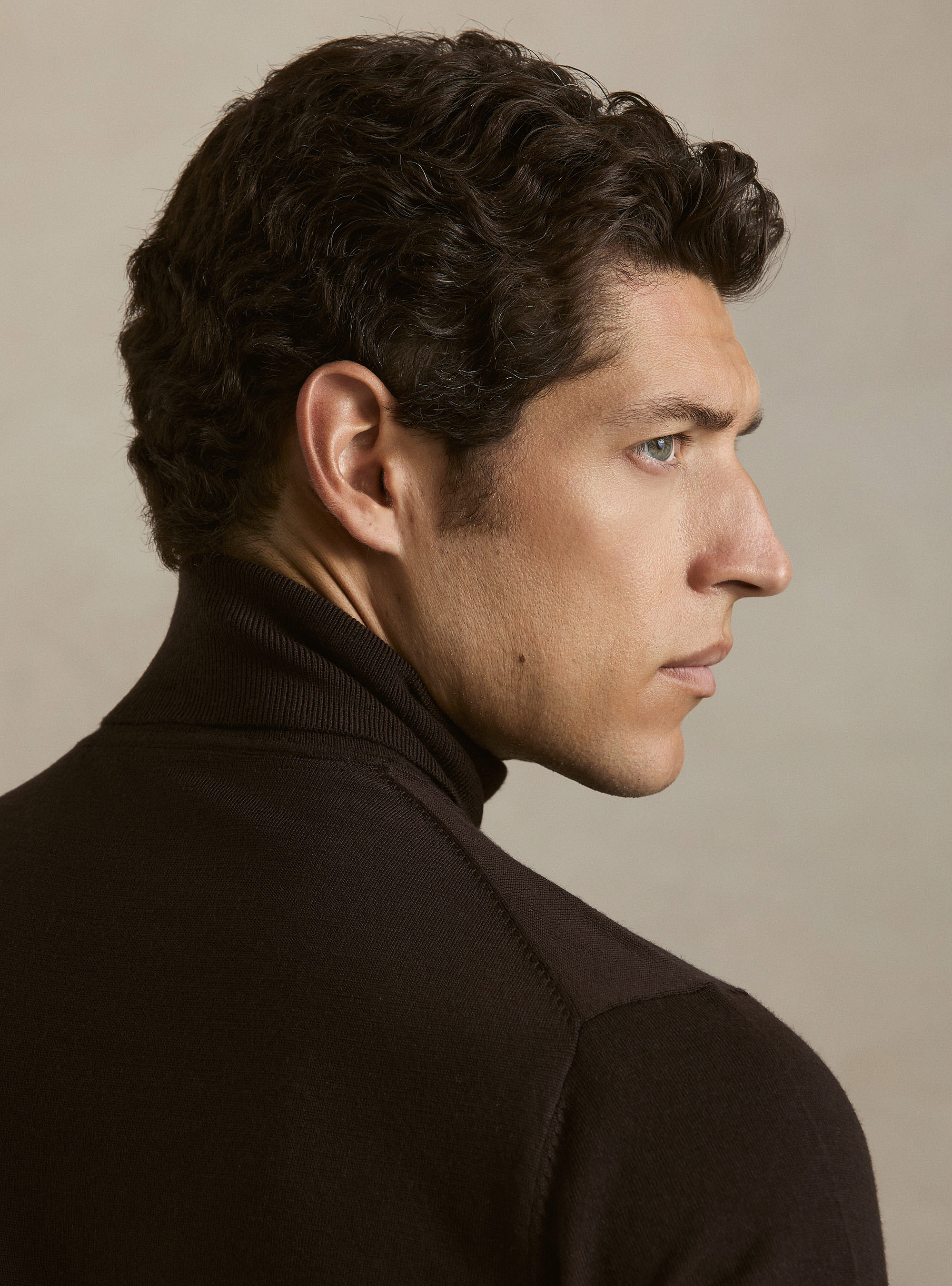 Pure extrafine merino wool turtleneck, BROWN