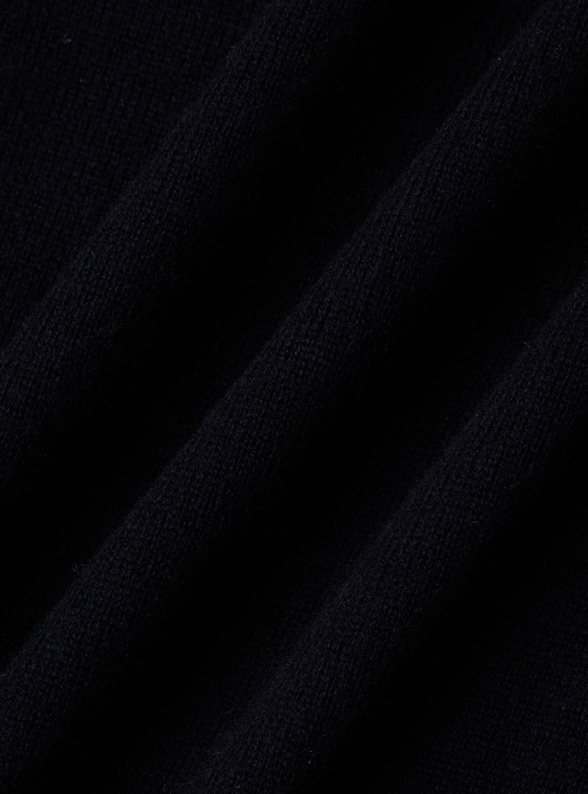 Maglia mezza zip con toppe in misto lana, BLU NAVY
