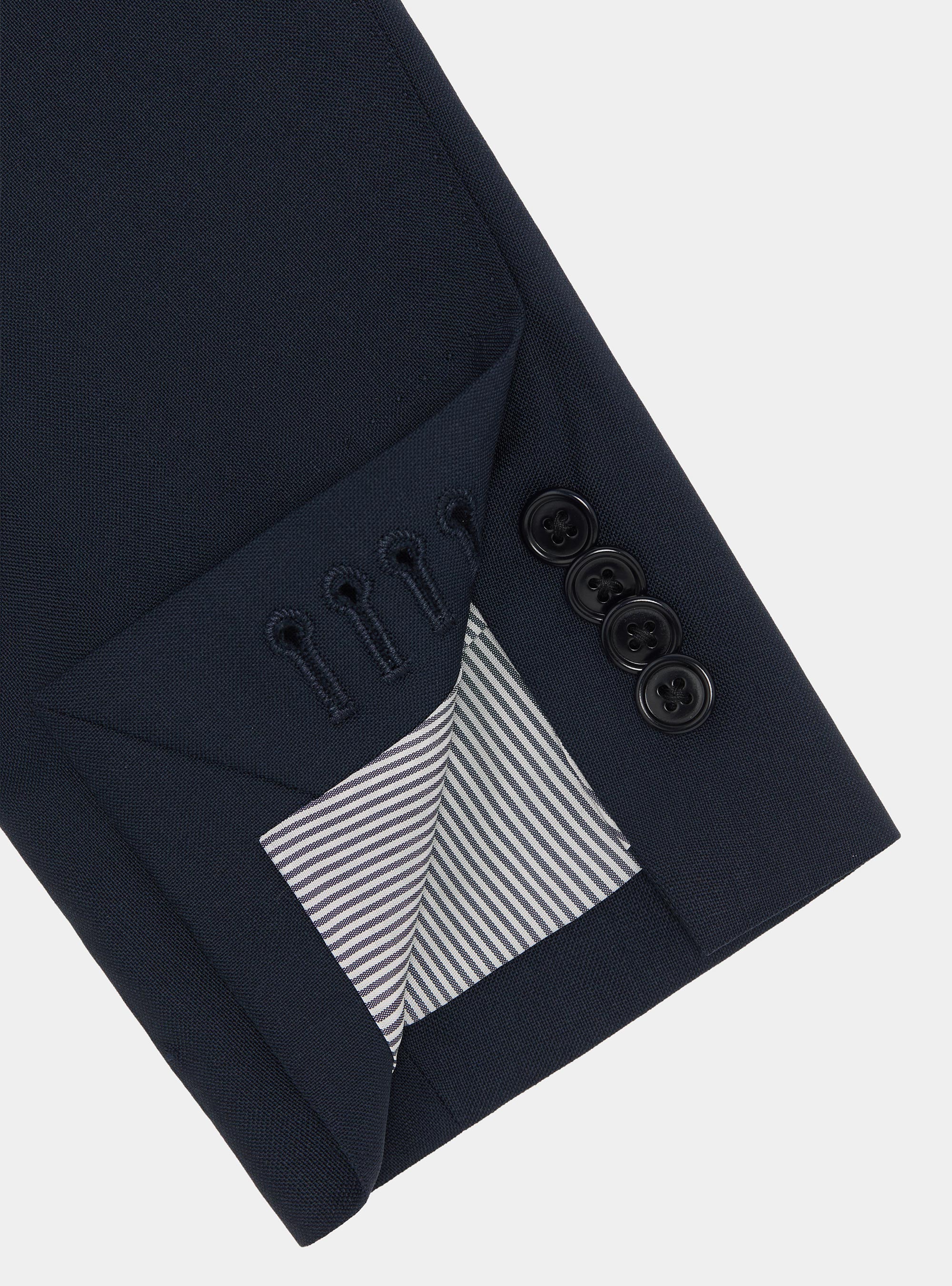 Double-breasted blazer in pure Vitale Barberis Canonico wool, NAVY
