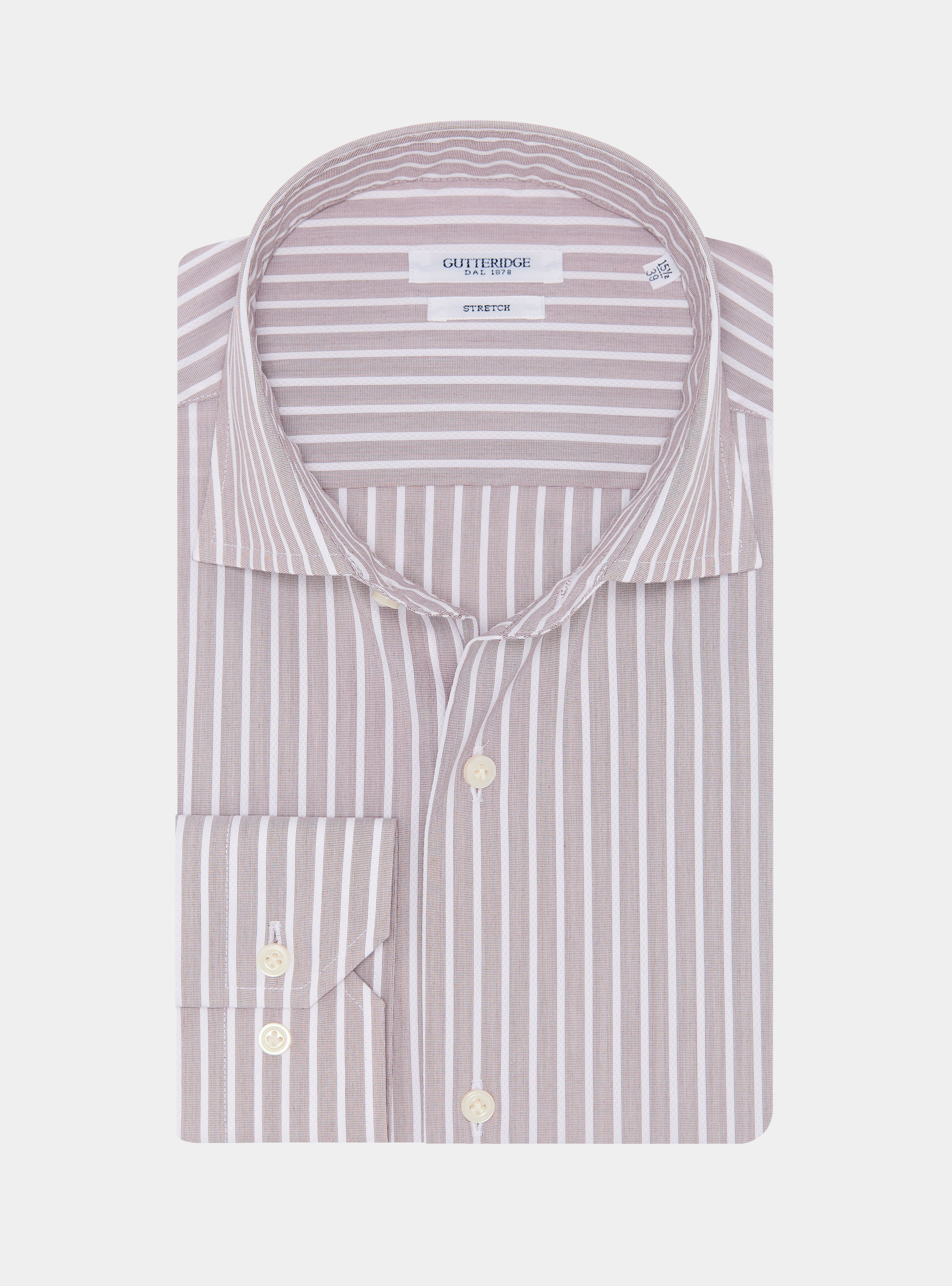 Stretch cotton blend striped shirt, ONION