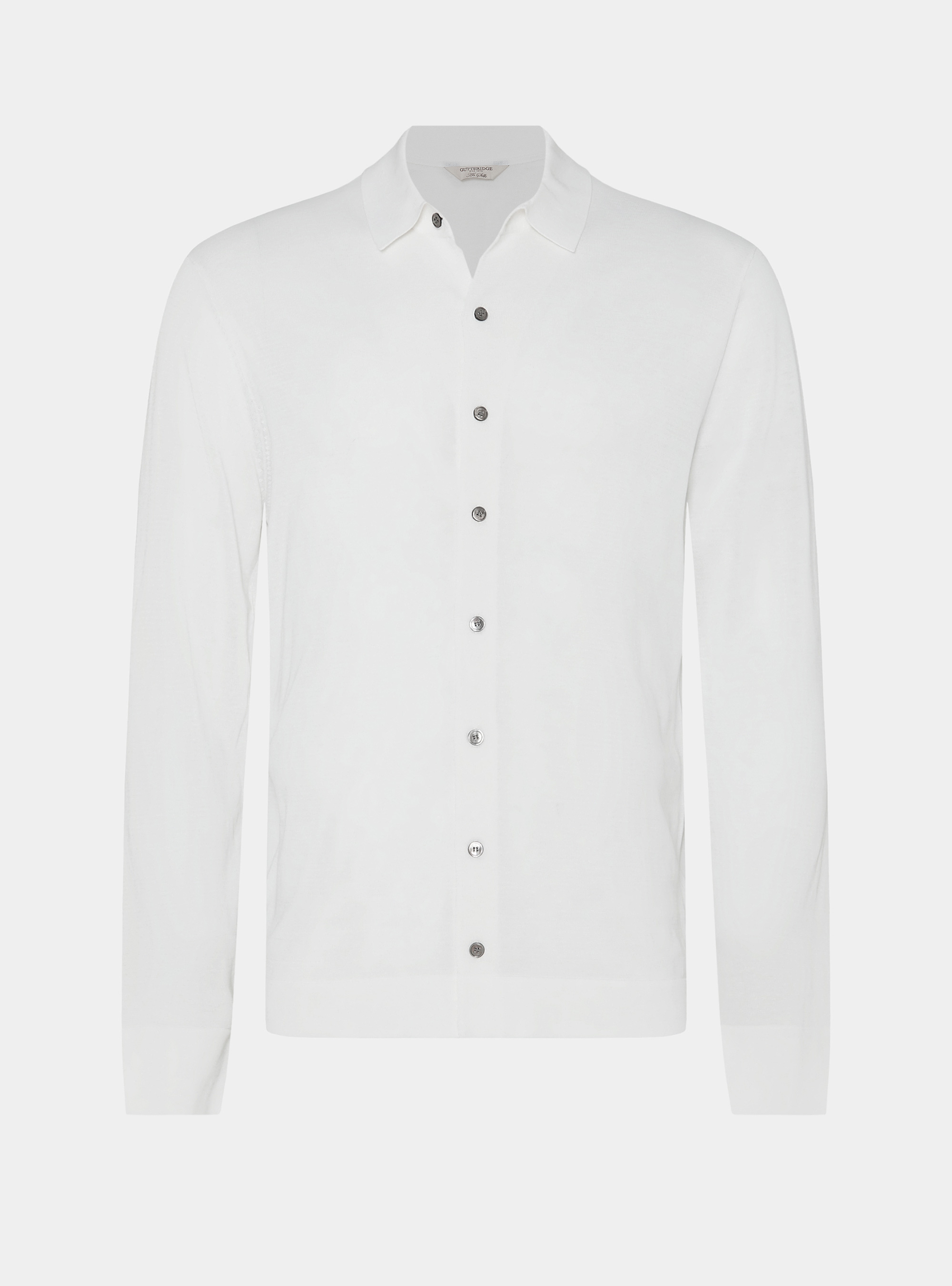 Cotton and silk polo shirt, WHITE