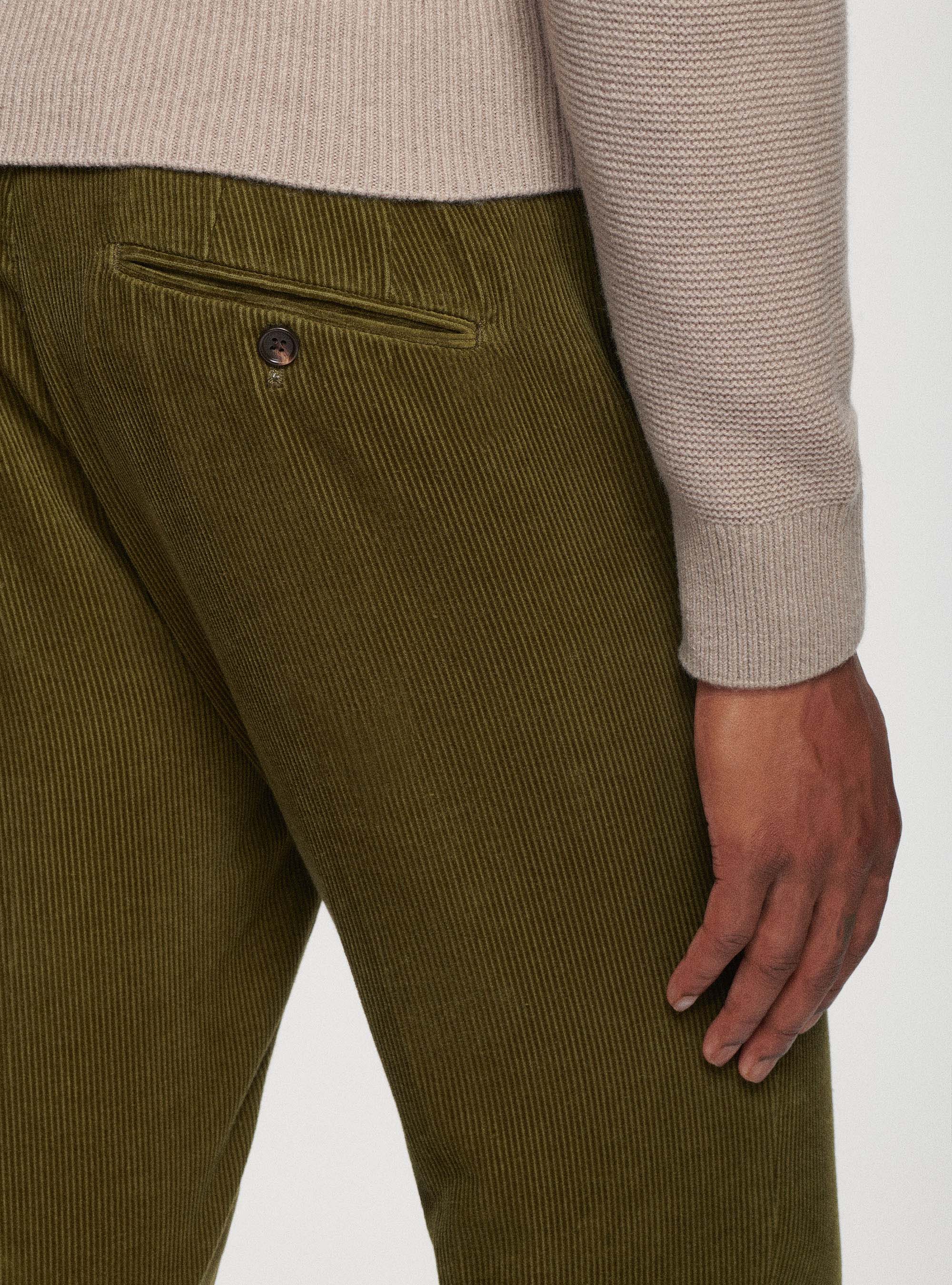 Pantalones de terciopelo, VERDE OLIVA