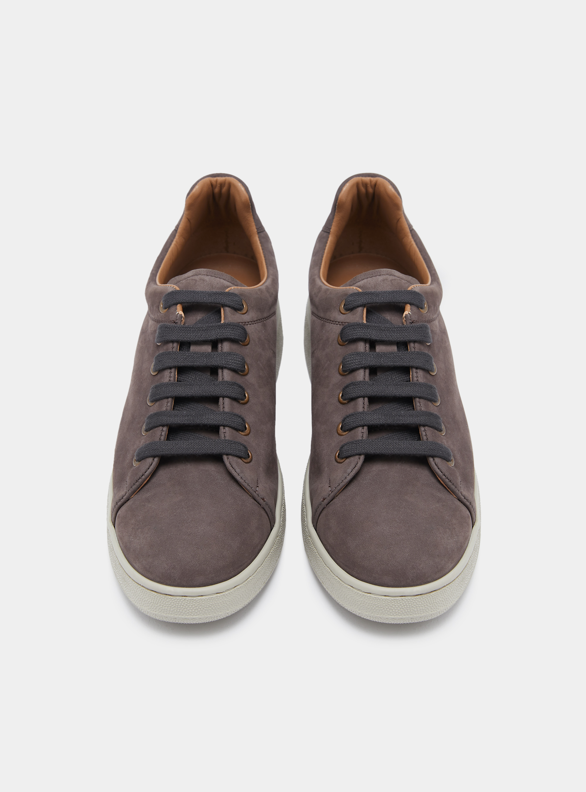 Baskets en nubuck, MARRON