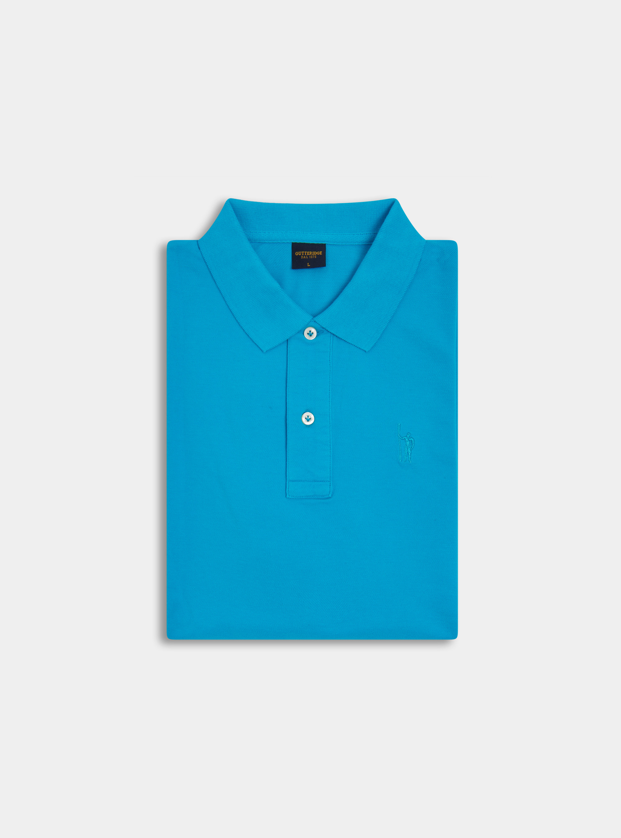 Polo cl&aacute;sico de piqu&eacute;, TURCHESE 0258C
