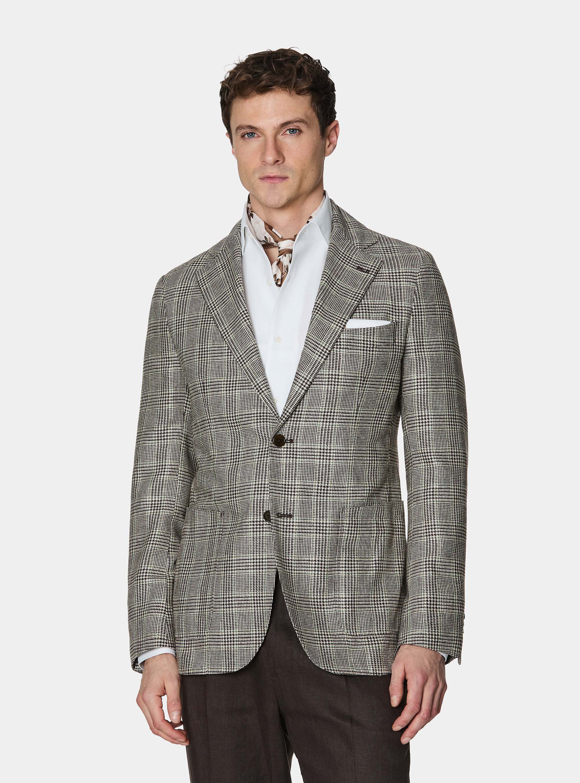 Gemusterte Jacke aus reiner Seide, FANGO 0569C