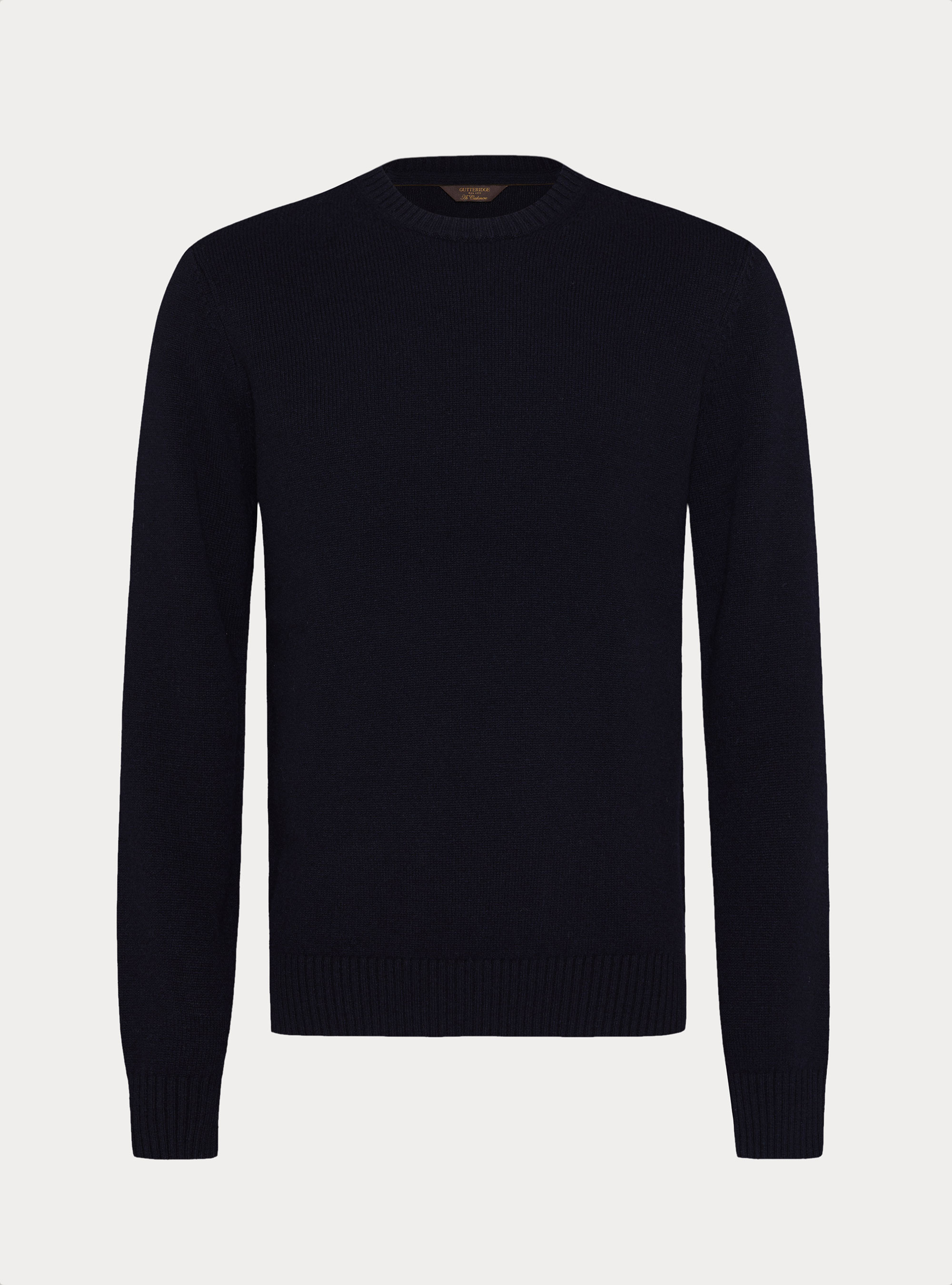 Maglia girocollo in misto lana e cashmere, BLU NAVY