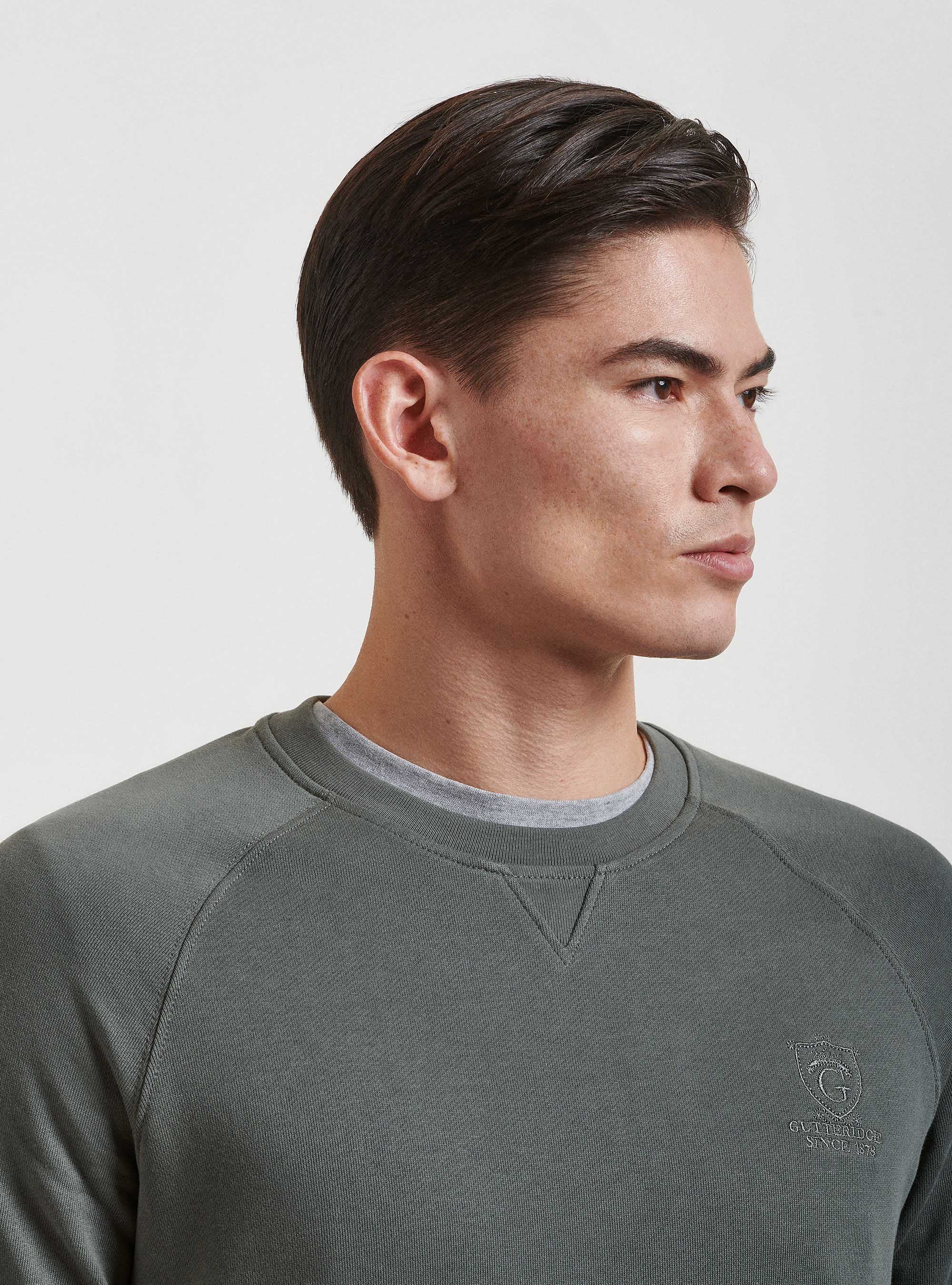Solid-colour sweatshirt, SALVIA 0602C
