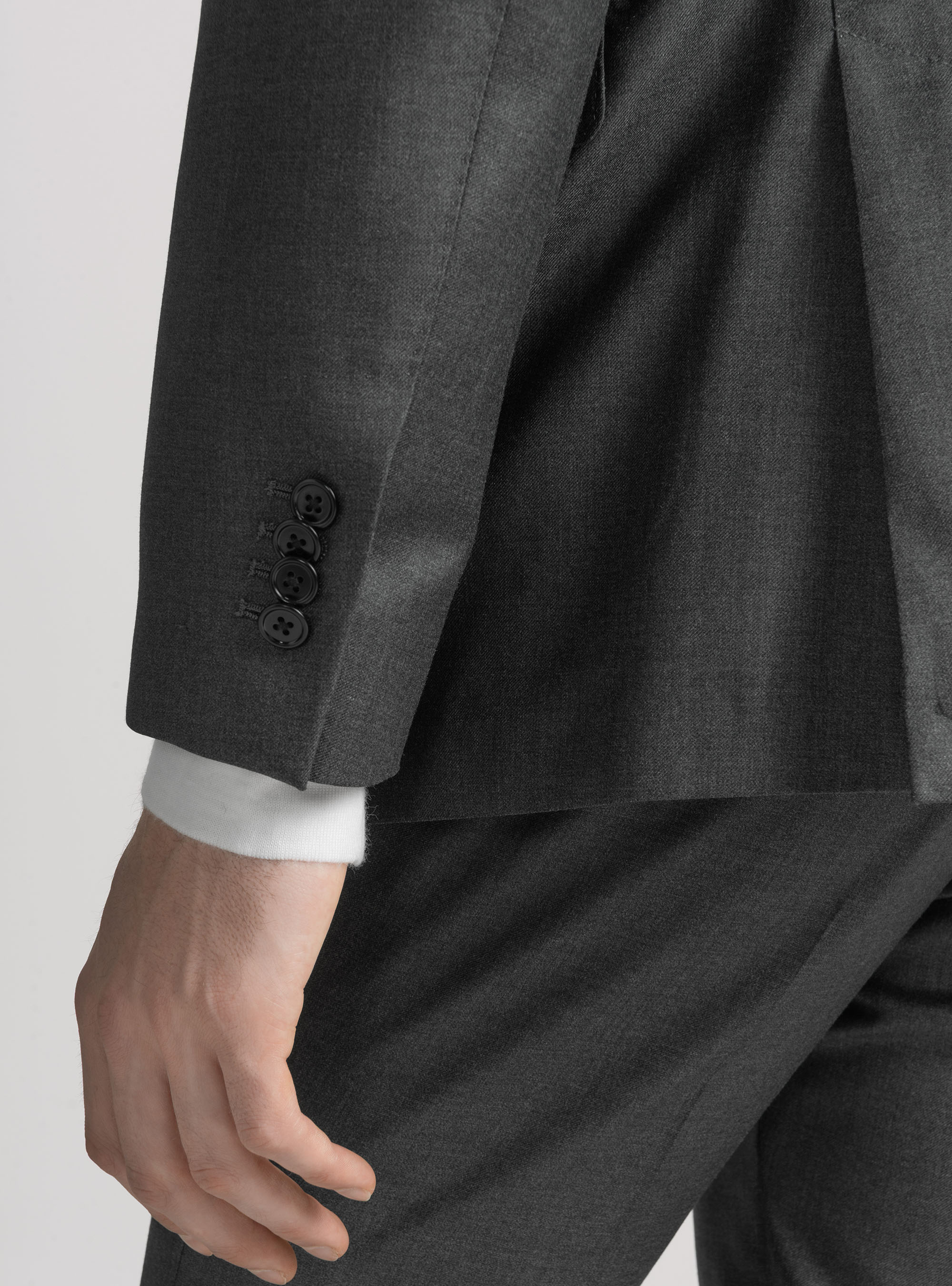 Pure wool suit blazer Vitale Barberis Canonico, ASPHALT GREY