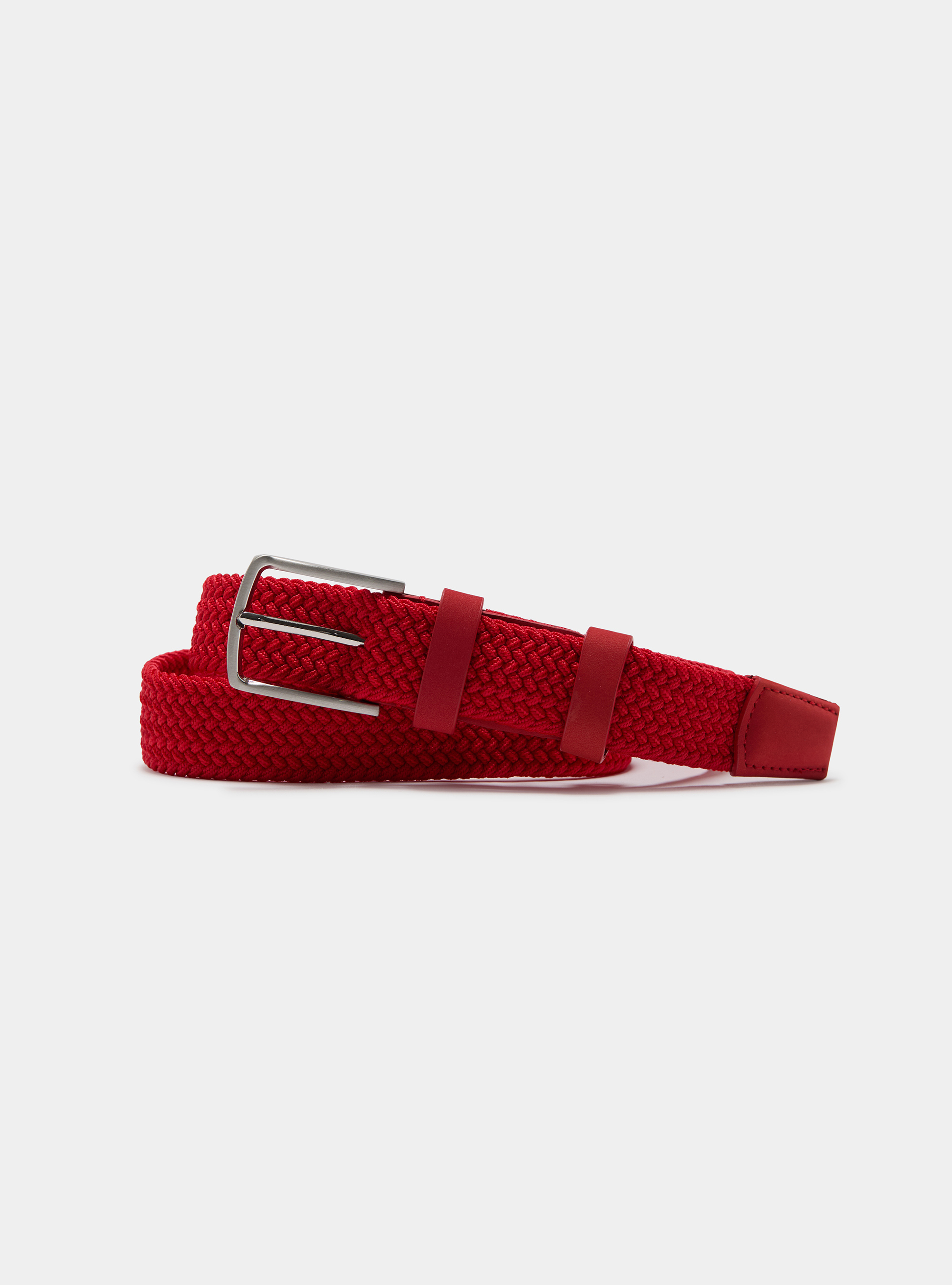 Geflochtener elastischer G&uuml;rtel, ROSSO 0349C