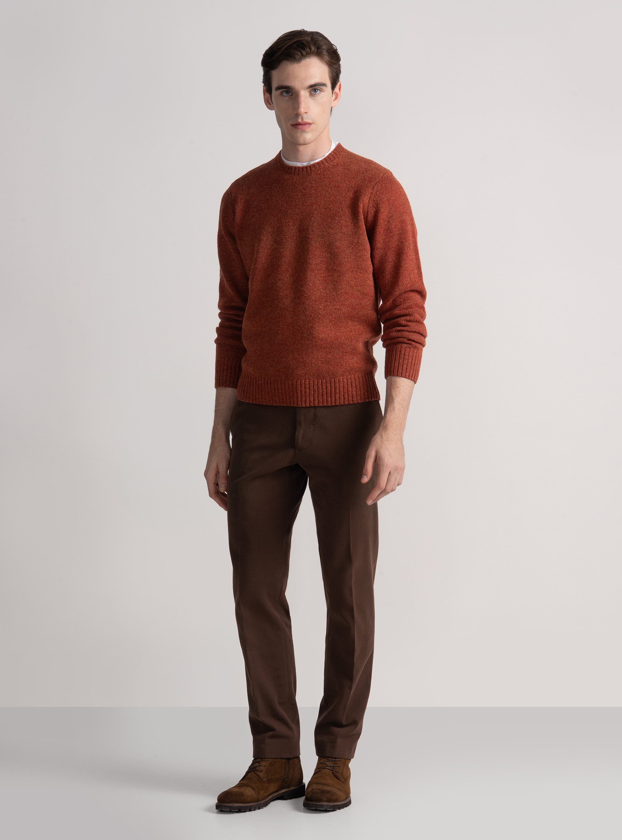 Maglia girocollo in lana shetland, COCCIO