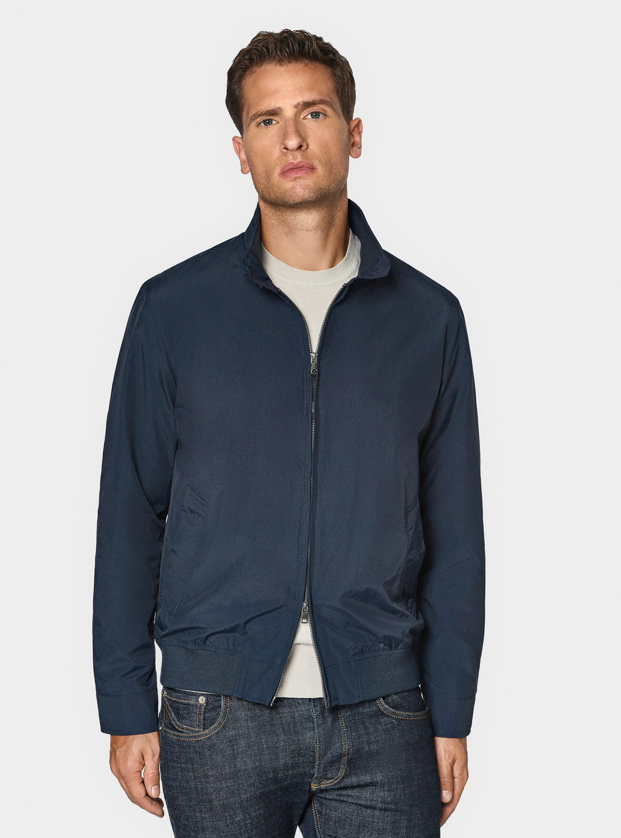 Bomber in tessuto tecnico, BLU NAVY