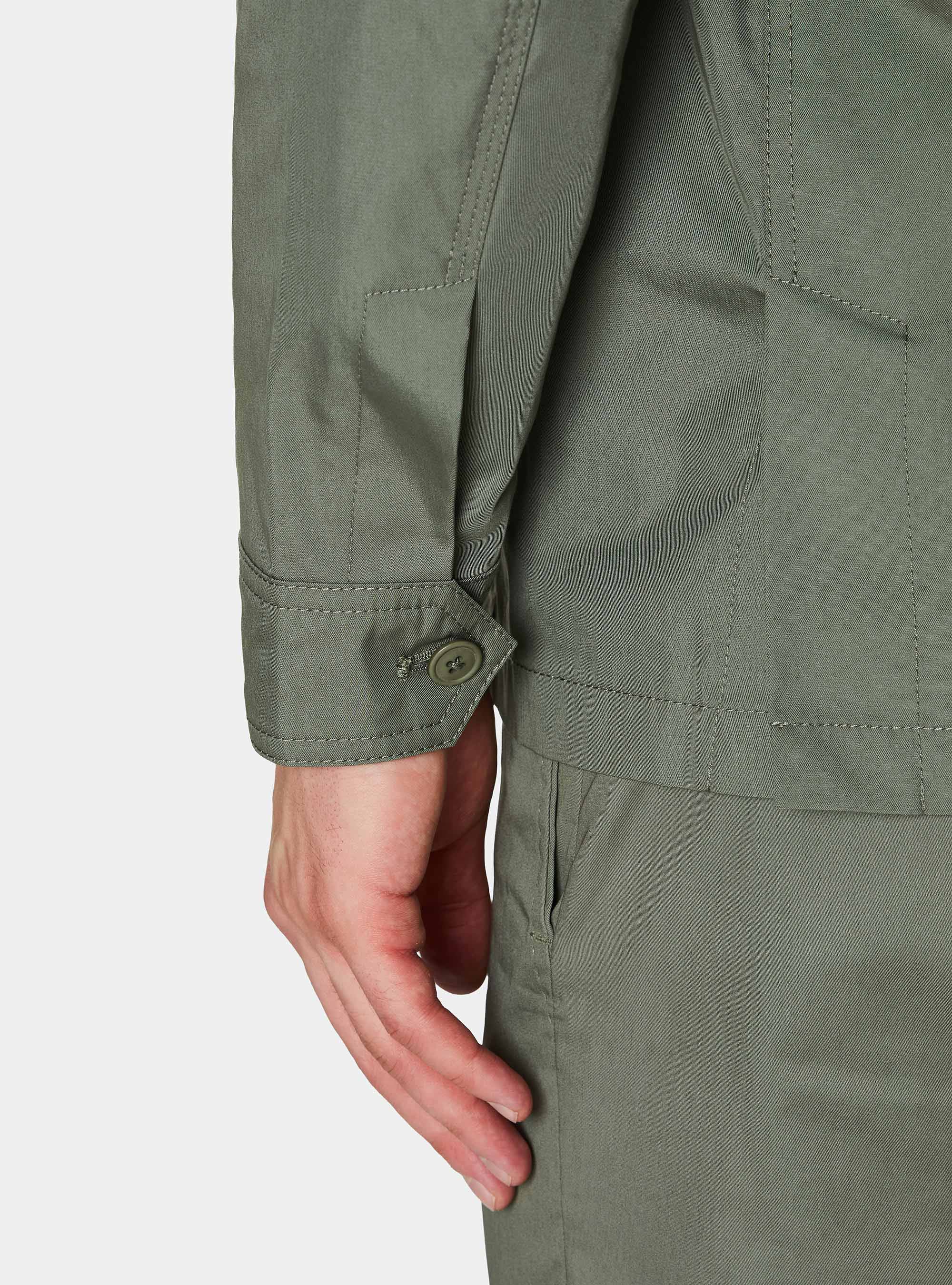 Field jacket en sarga de mezcla de algod&oacute;n, SALVIA 0602C