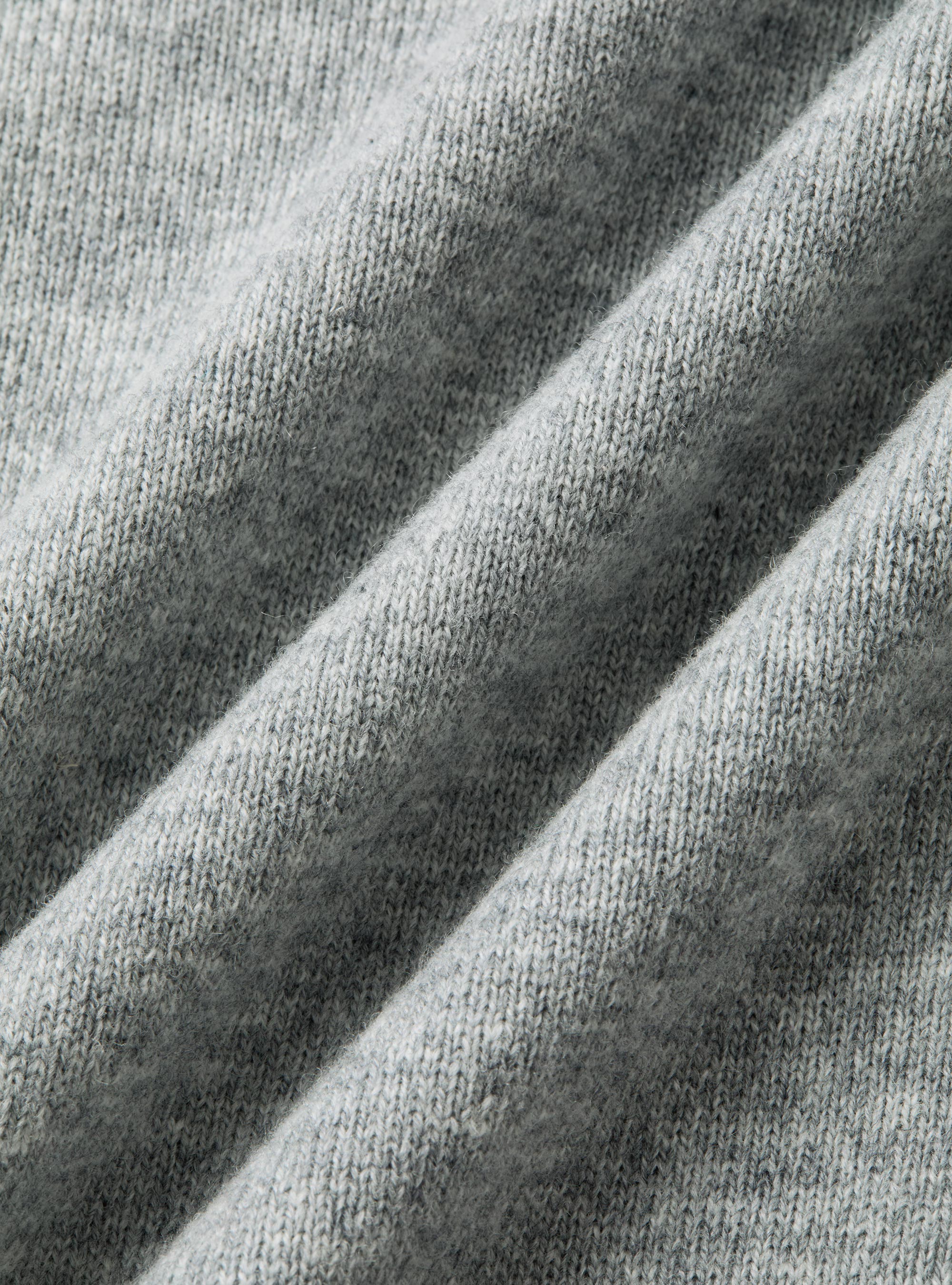 Lambswool and cashmere crew-neck sweater, GRIGIO MELANGE 0151C