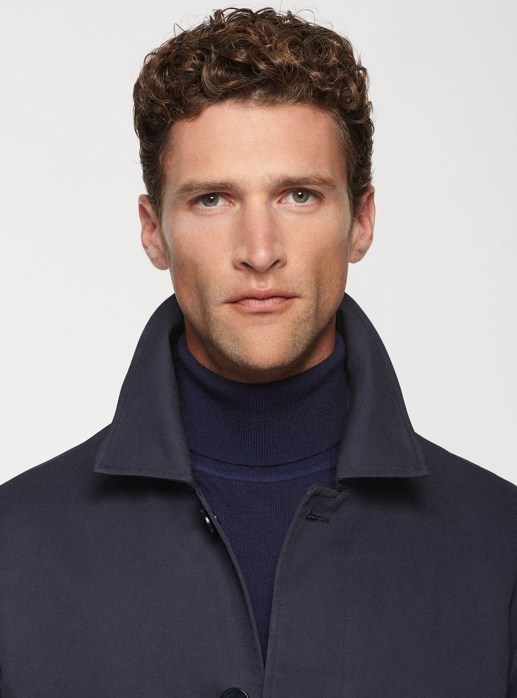 Cotton coat with large pockets, NAVY BLUE