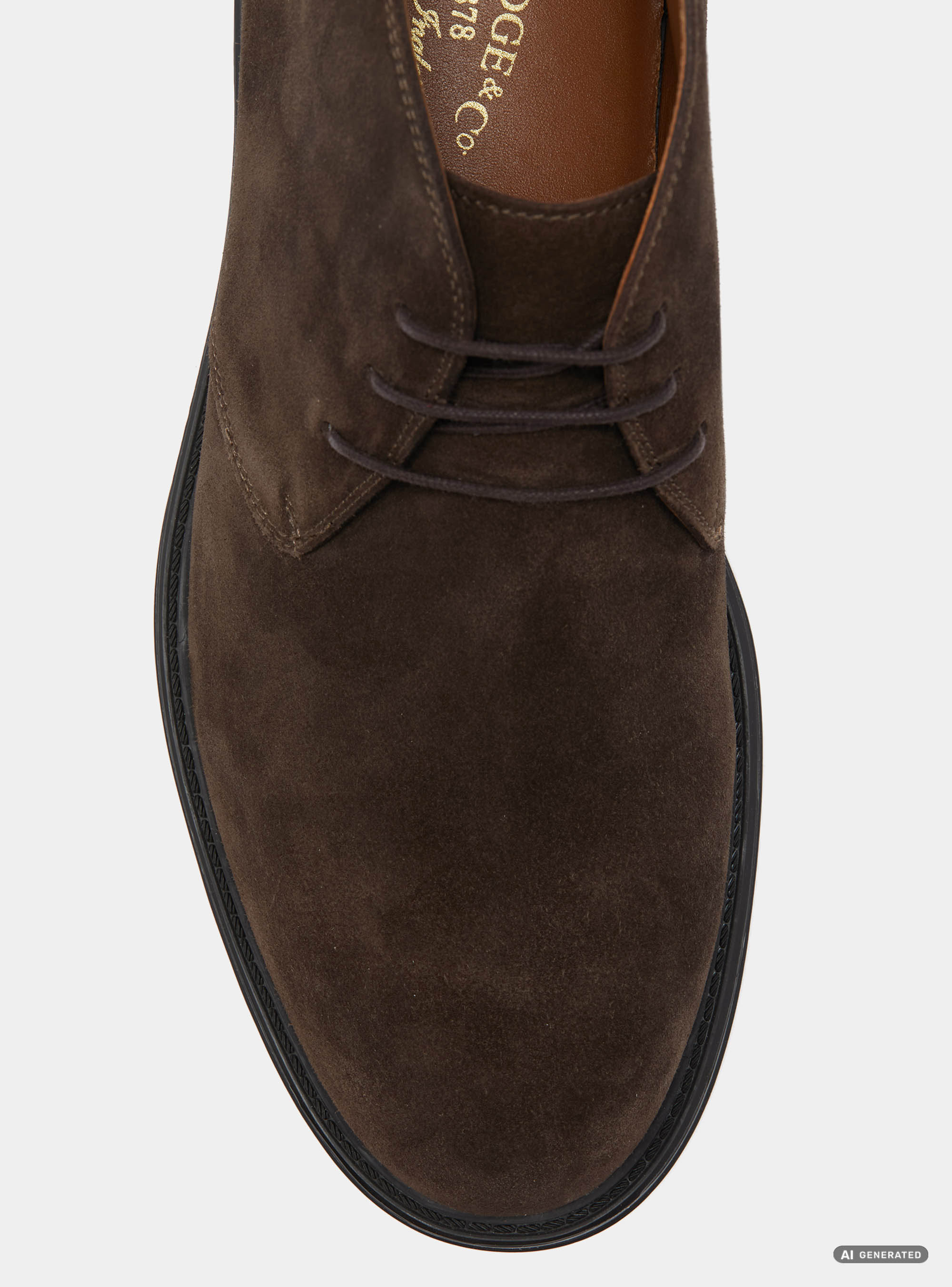 Wildleder-Boots mit Gummisohle, MARRONE 0507C