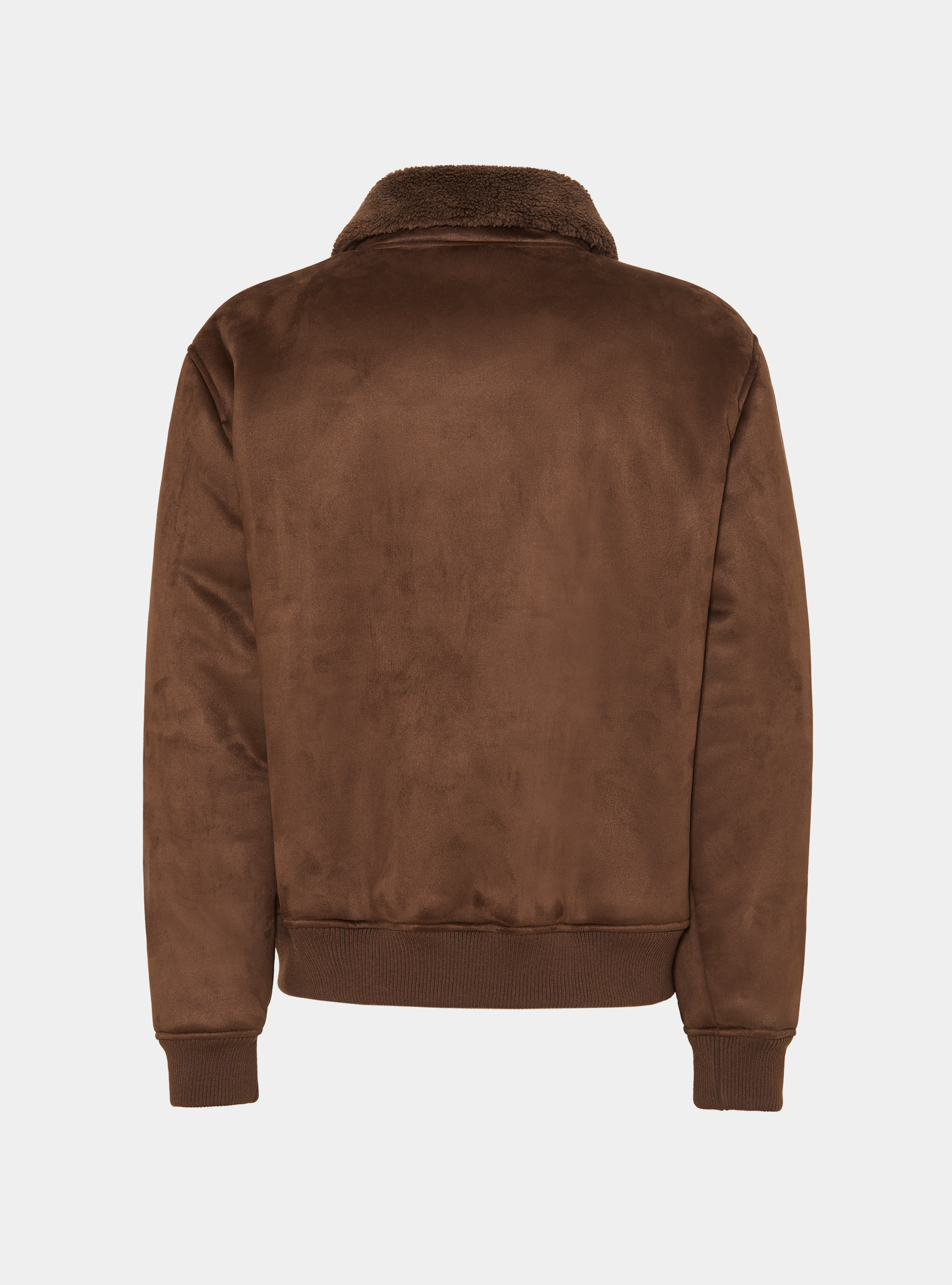 Suede effect bomber, BROWN