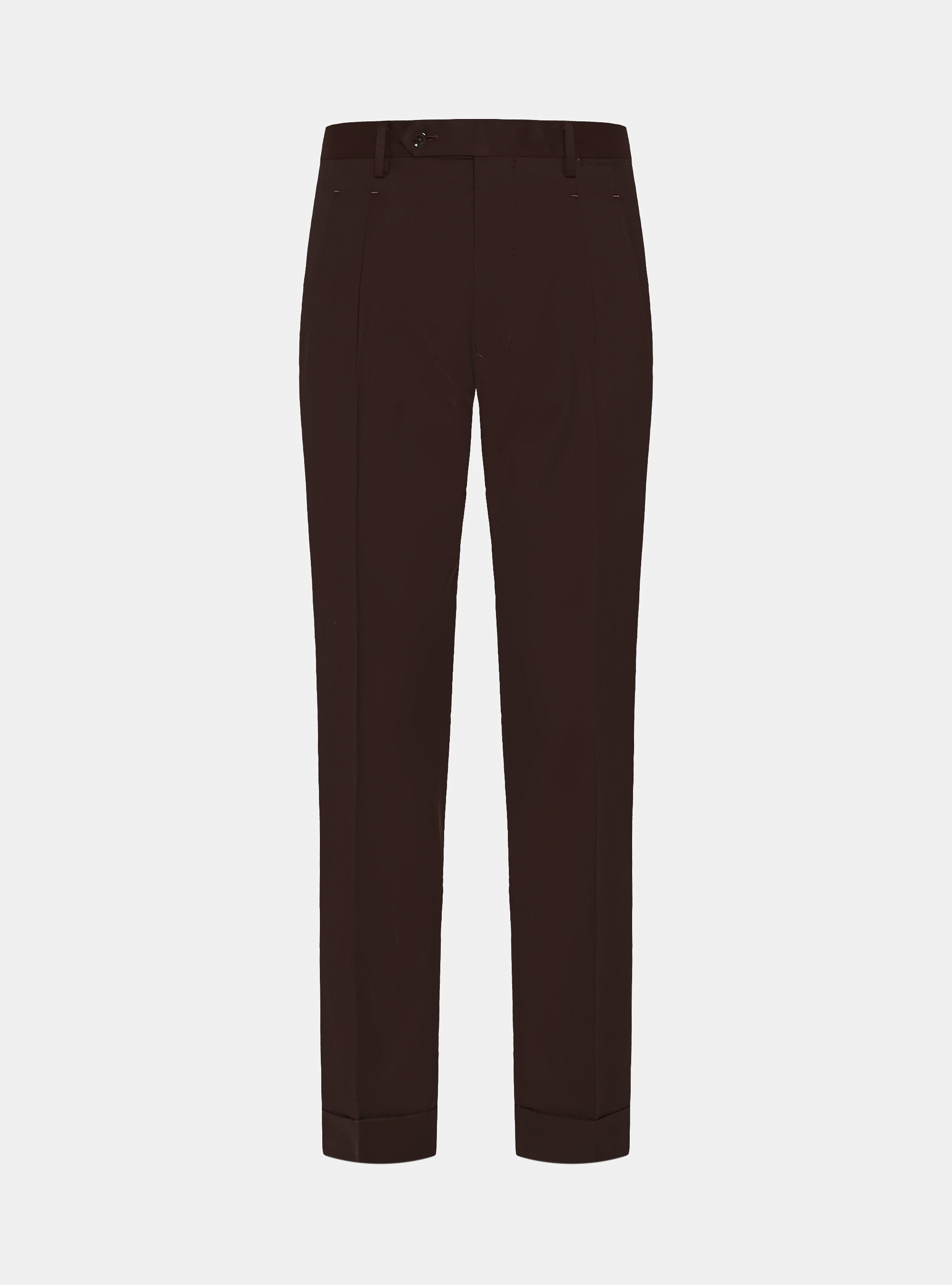 Pantaloni con pince per abito doppiopetto in lana reda superfine 110's, BORDEAUX