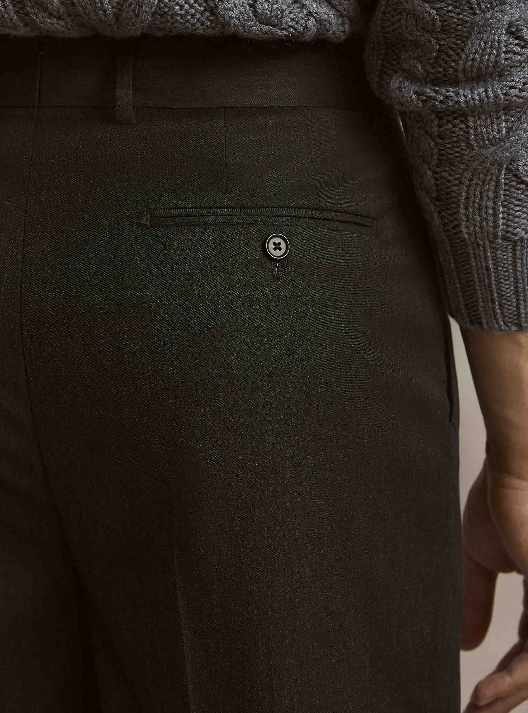 Pantalon large &agrave; pinces, ASPHALTE