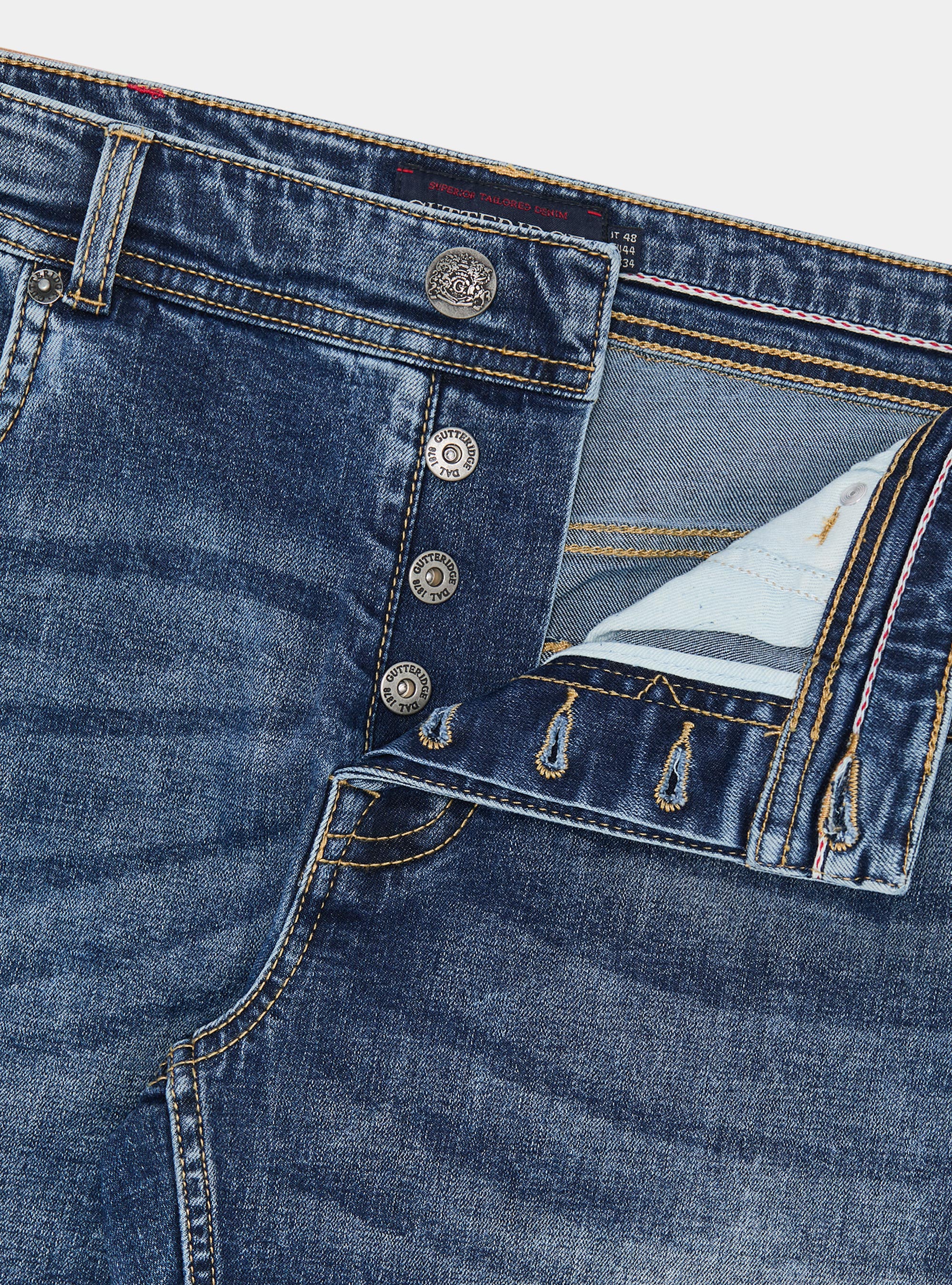 5 Regular fit denim pockets, NAVY BLUE