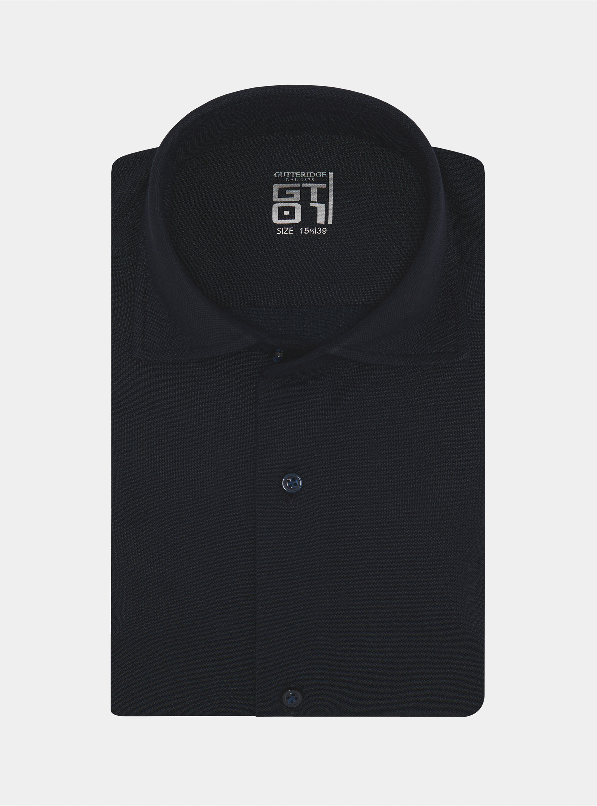 GT01 pique cotton blend polo shirt, NAVY BLUE