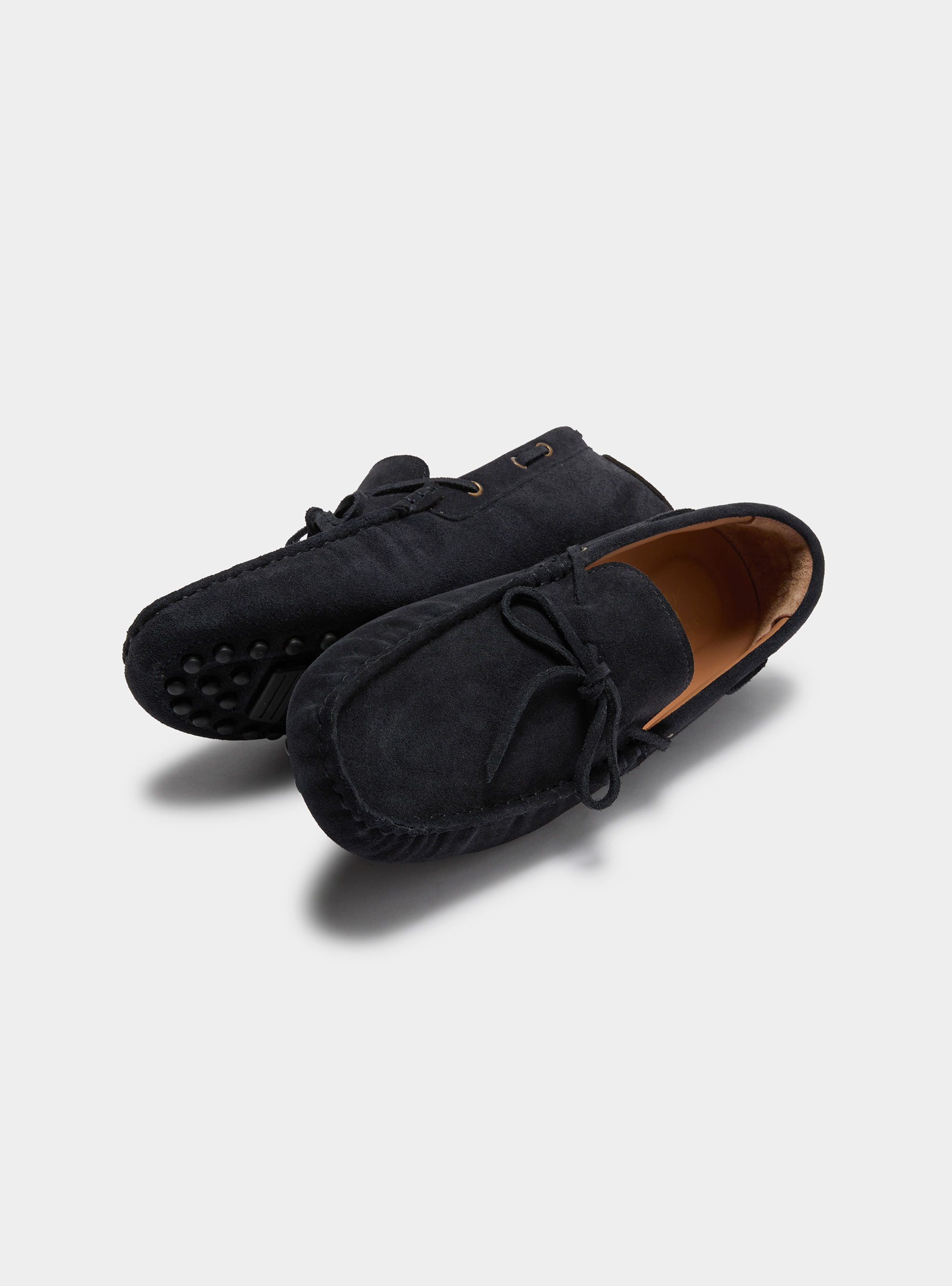 Bootsschuhe aus Wildleder, NAVY 0218C