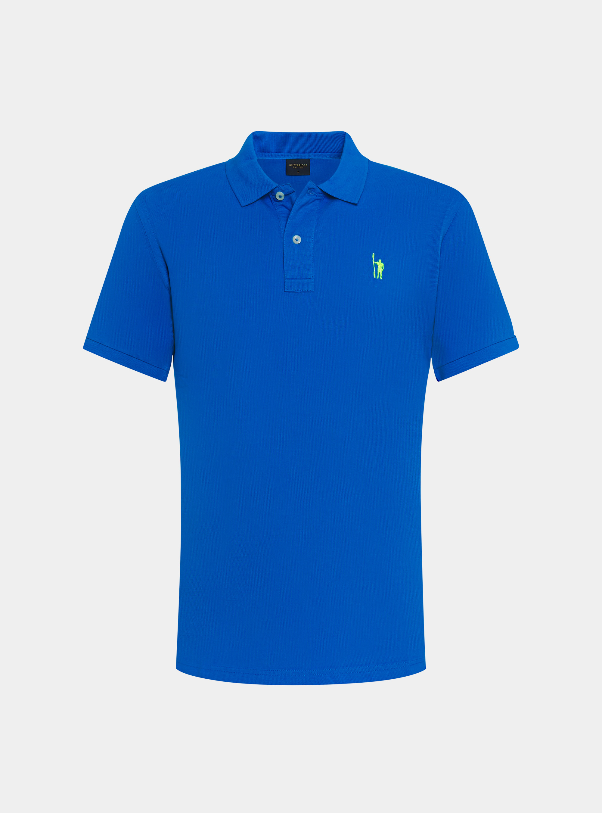 Polo en piqu&eacute; avec broderie, BLEU ROYAL
