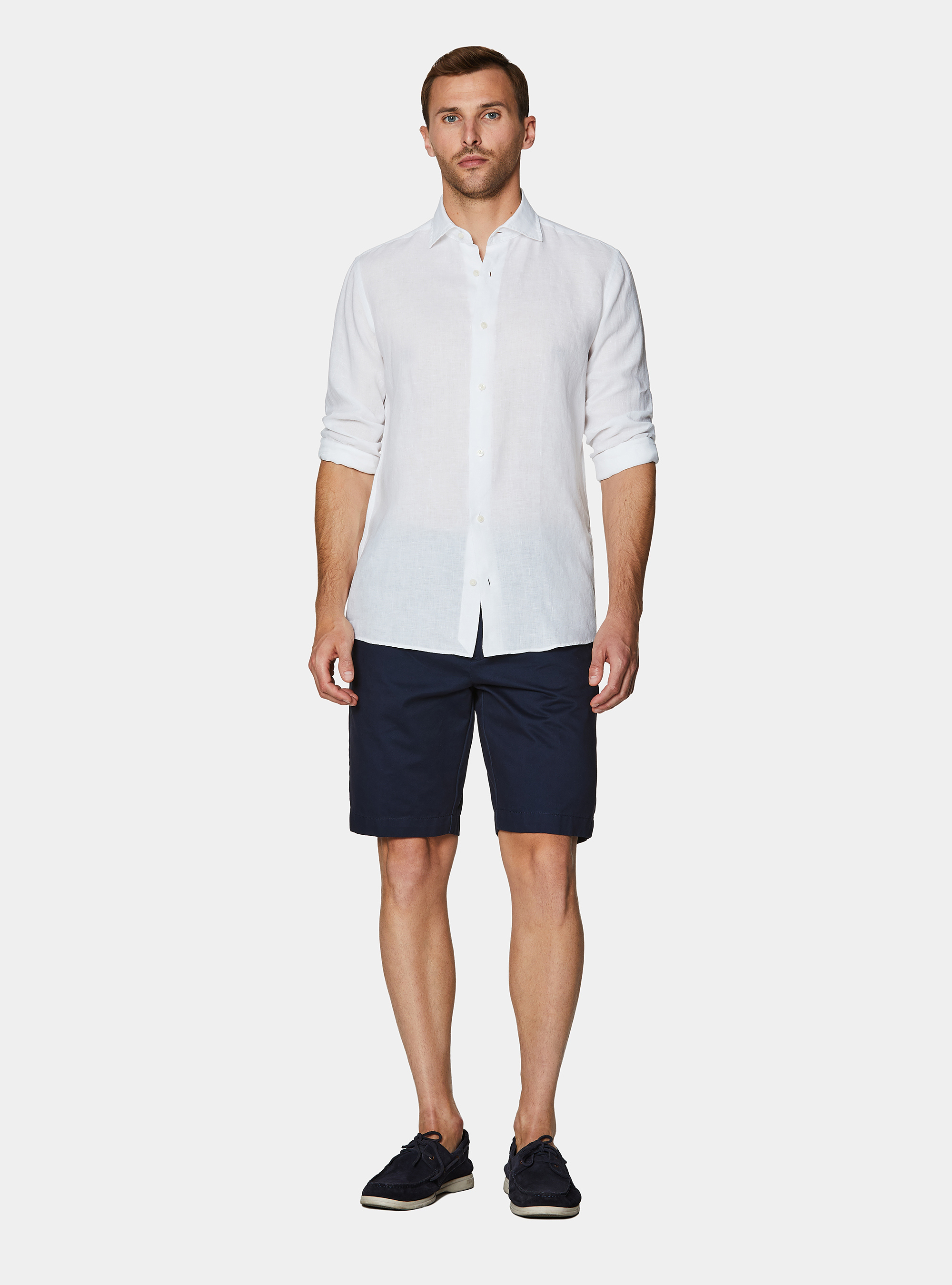 Pure linen shirt, WHITE