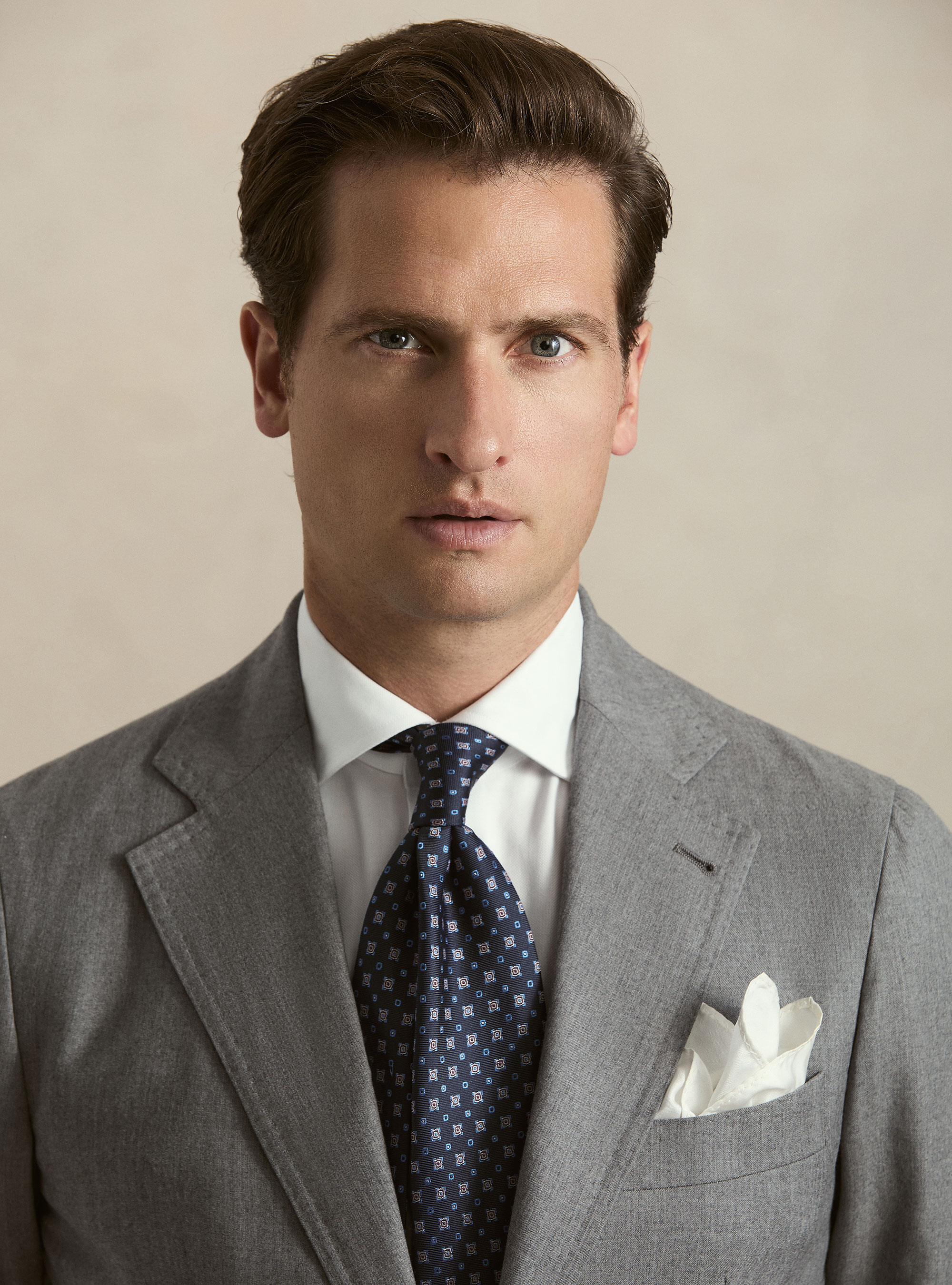 Wool flannel suit blazer, GRIGIO MELANGE 0151C