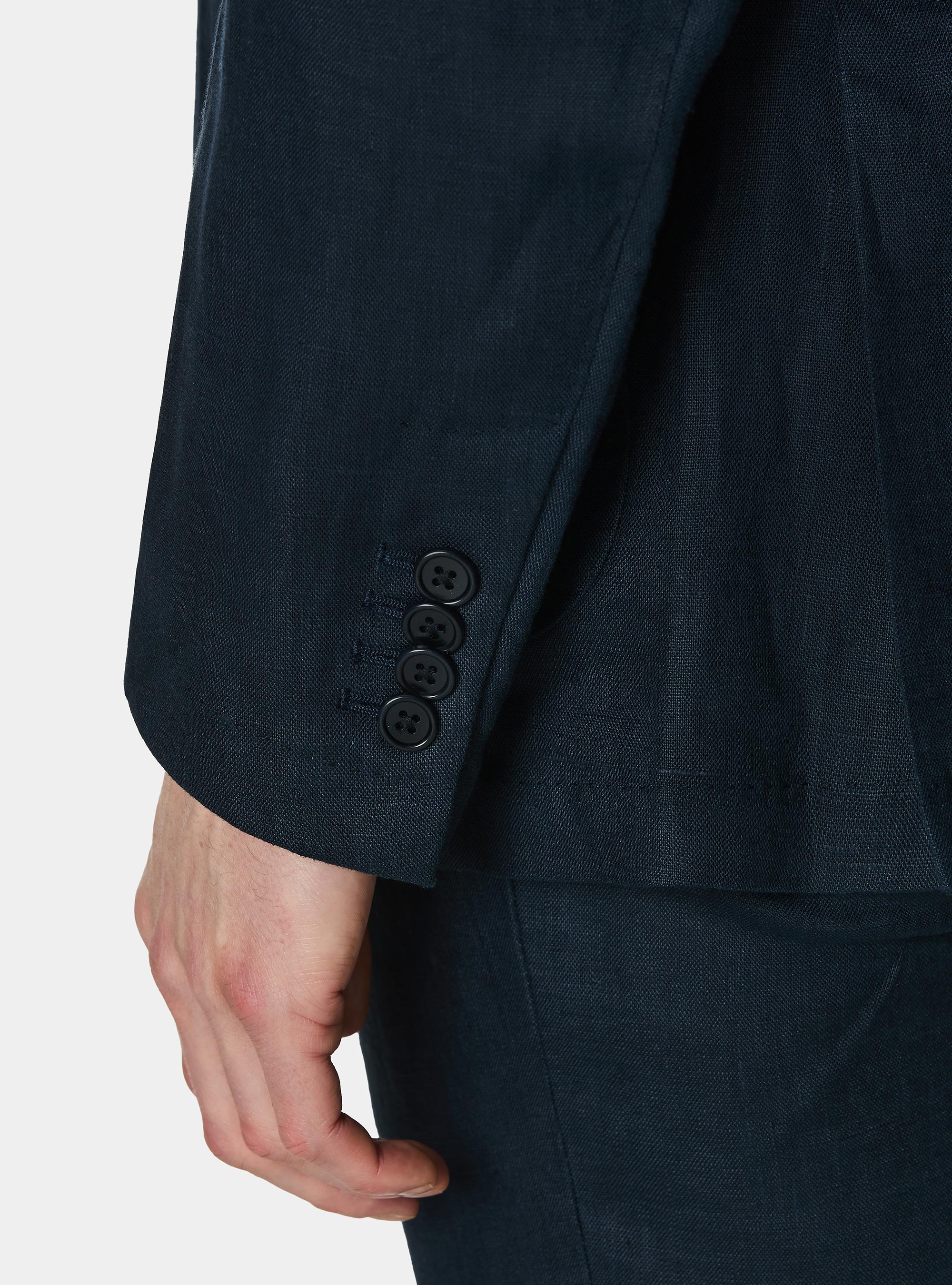 Giacca abito in puro lino, BLU NAVY