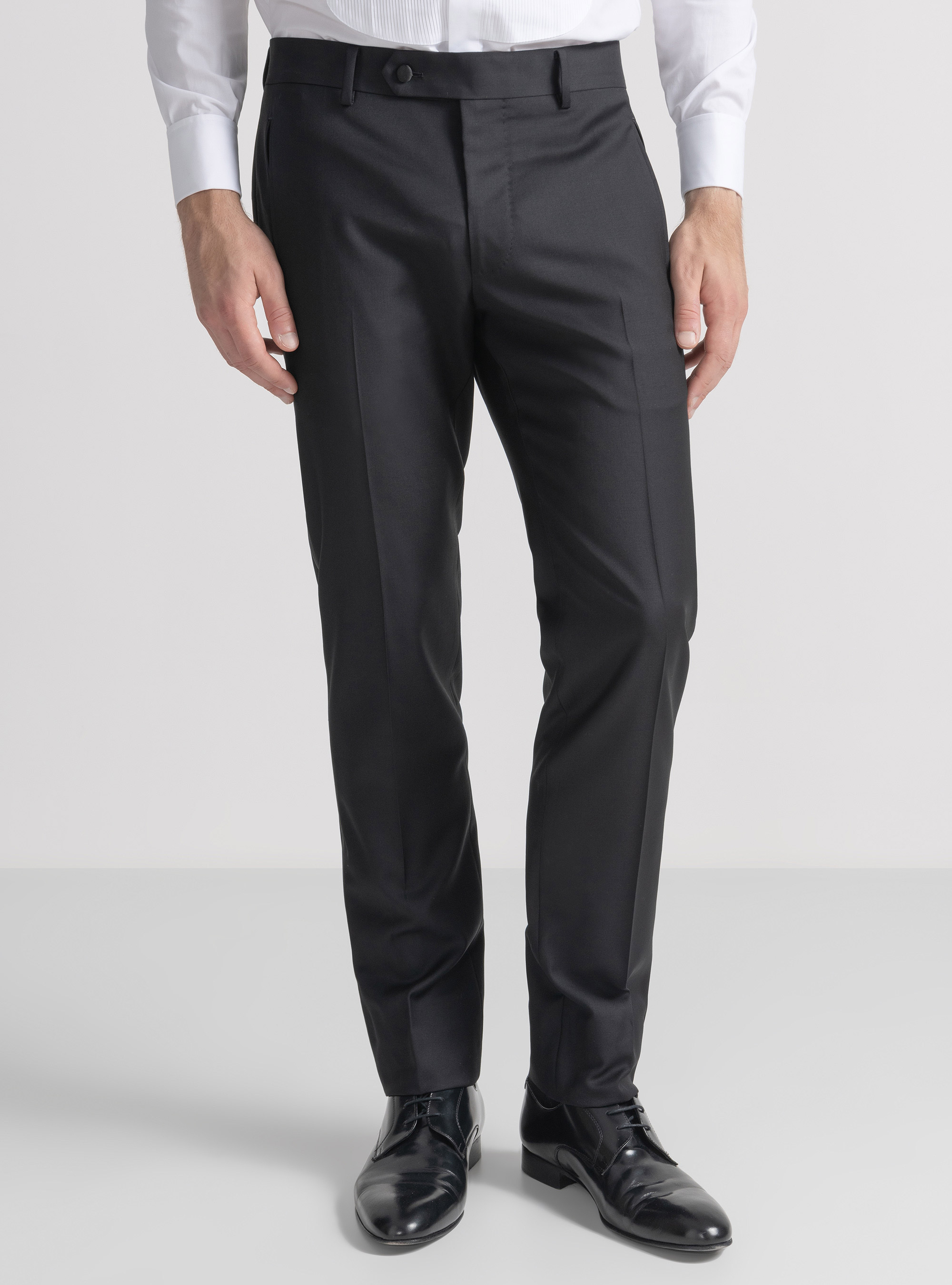 Smokinghose aus reiner Wolle Vitale Barberis Canonico, NERO 0100C