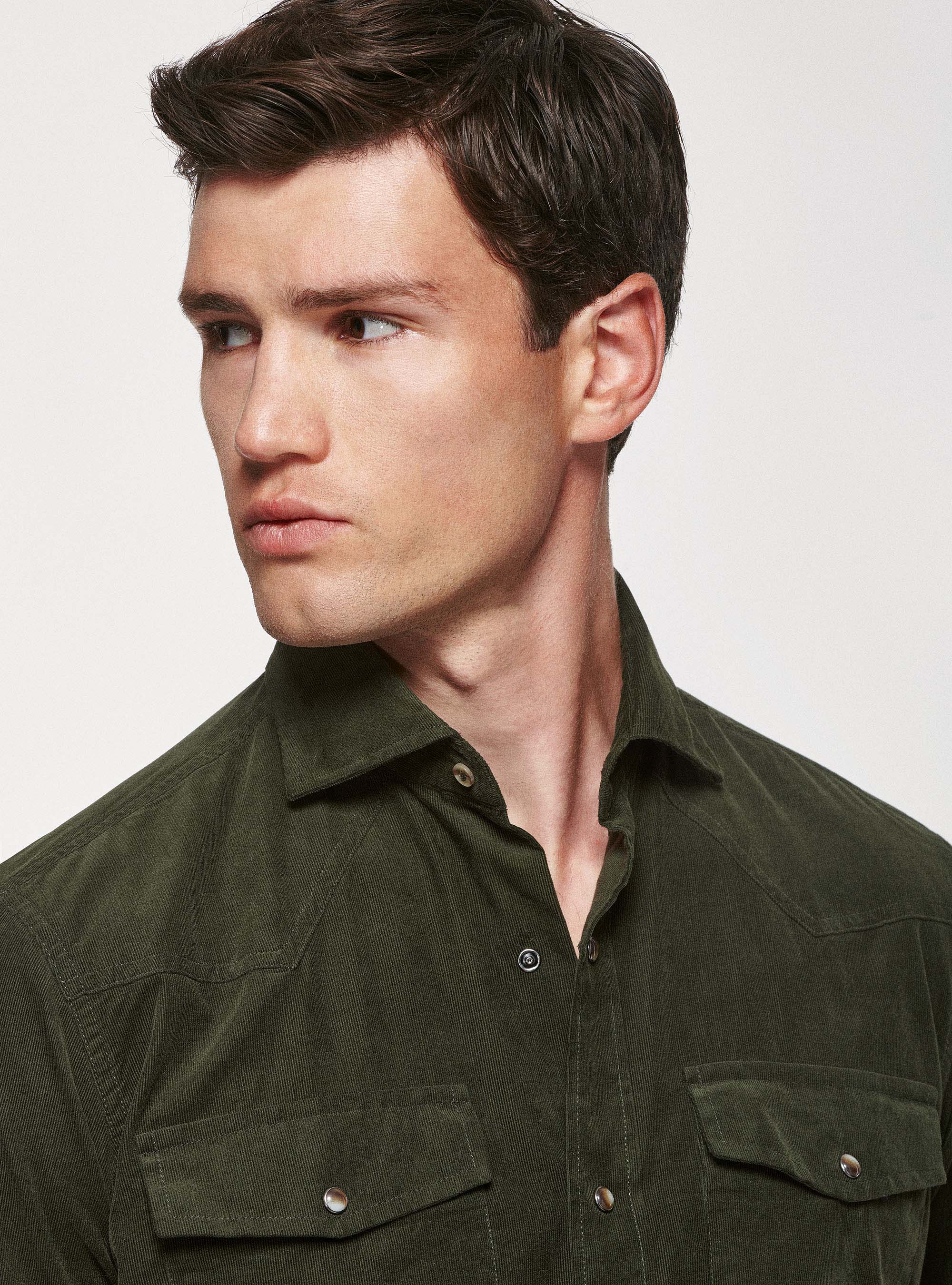 Camisa de terciopelo con bolsillos, MILITARE 0609C