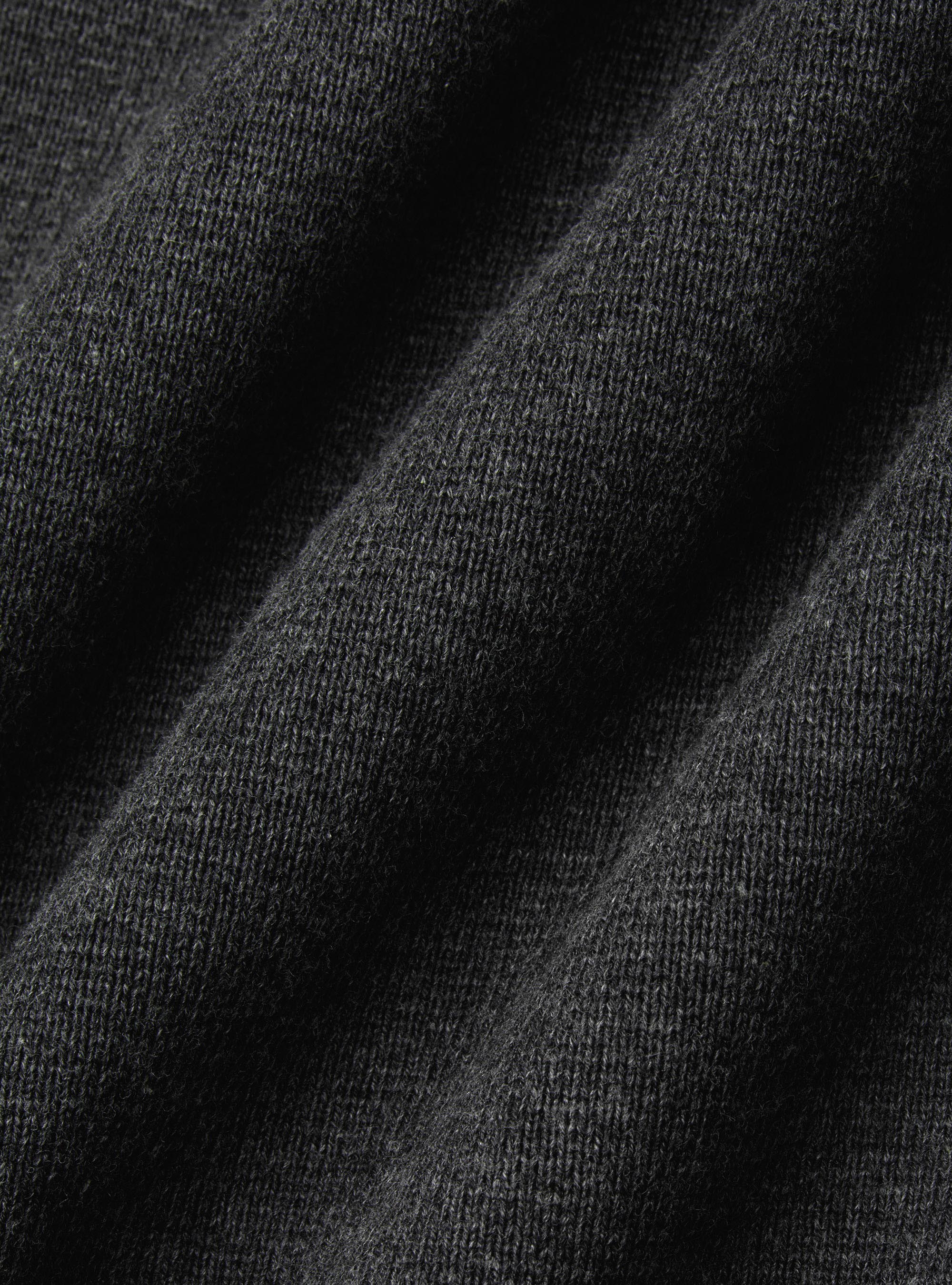 Cardigan in maglia di misto cotone con colletto, GRIGIO SCURO 0125C