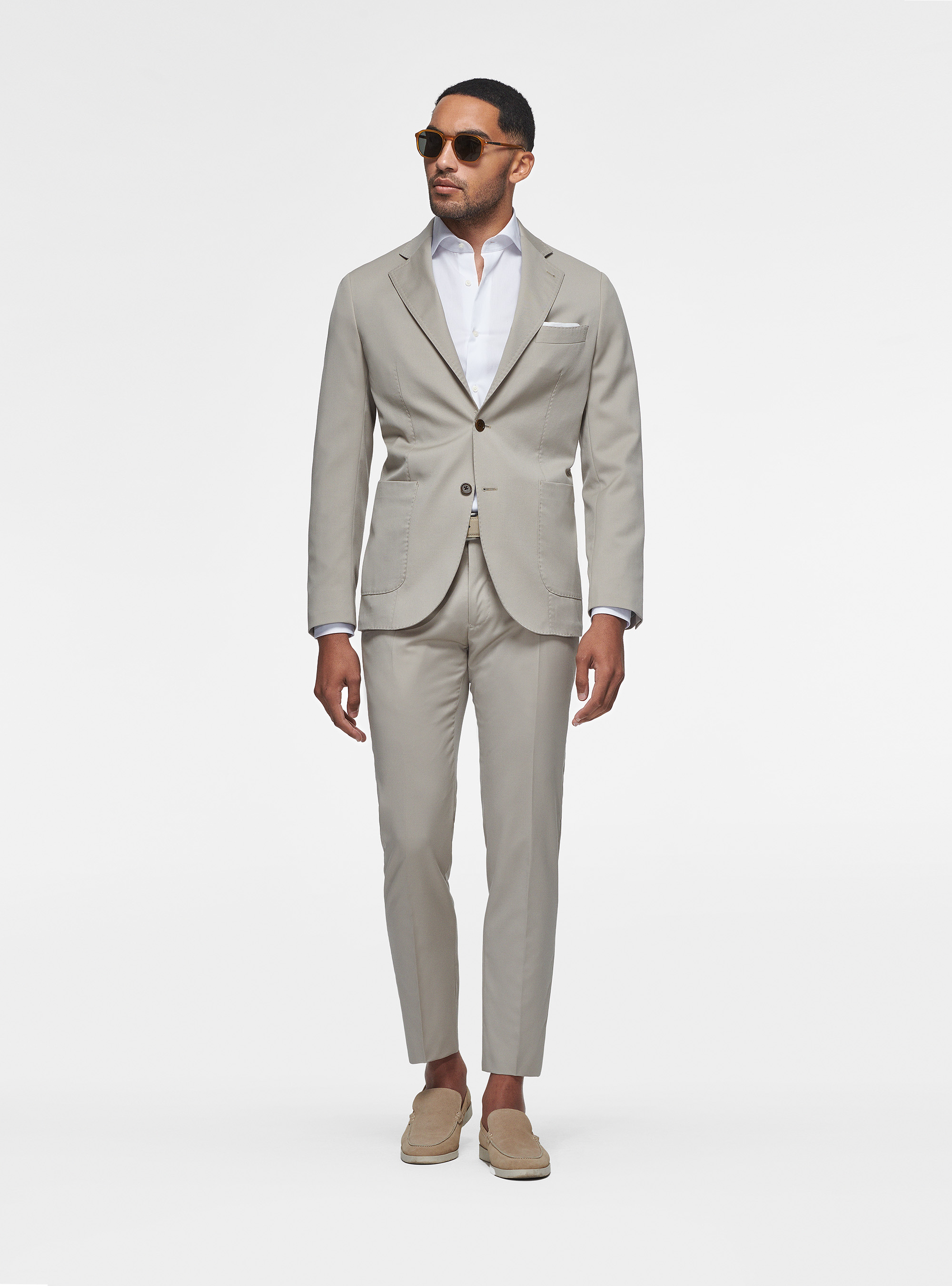 Giacca in pura lana superfine 110's, SABBIA