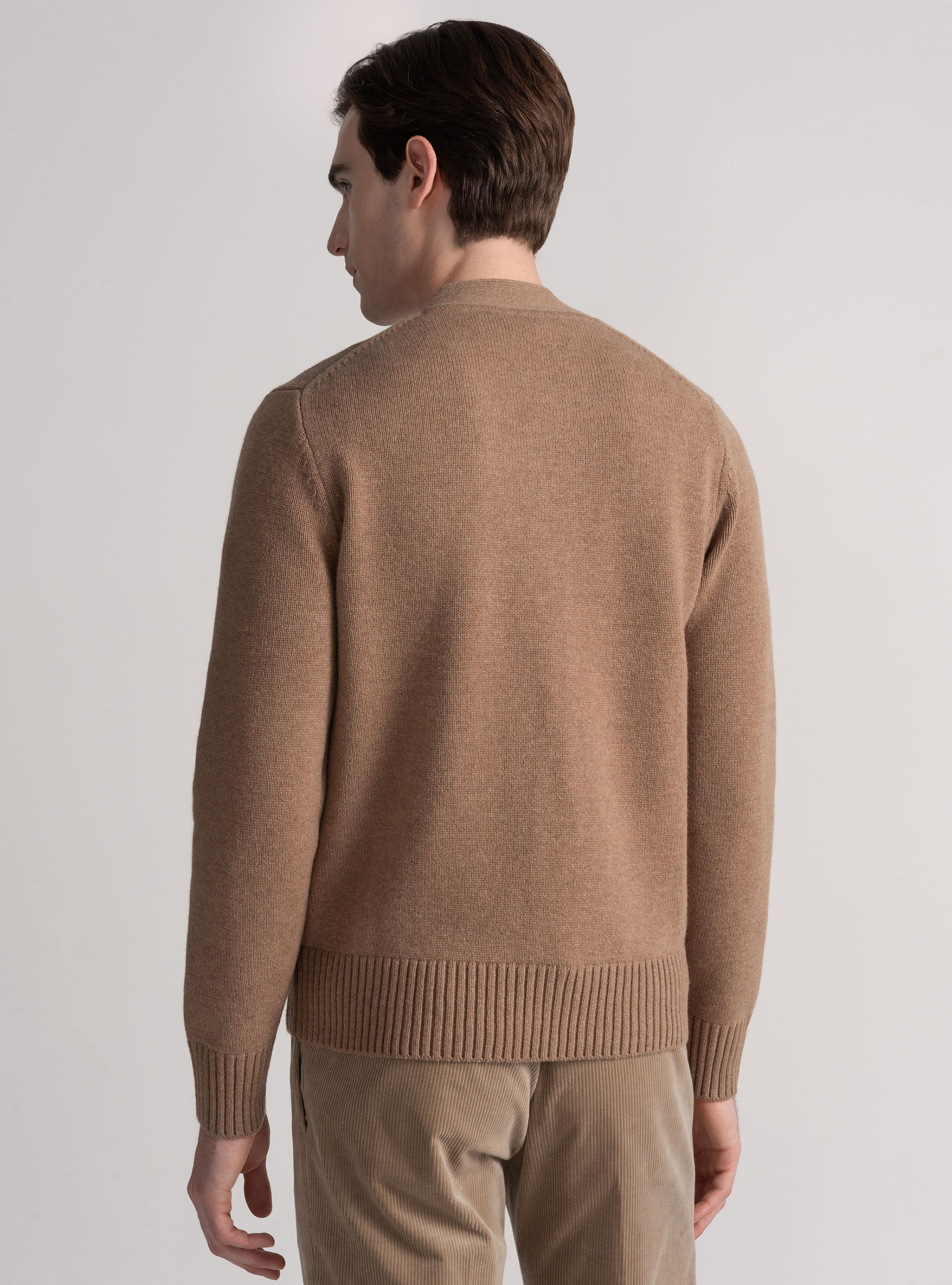 Wool and cashmere cardigan sweater, CAMMELLO 0570C