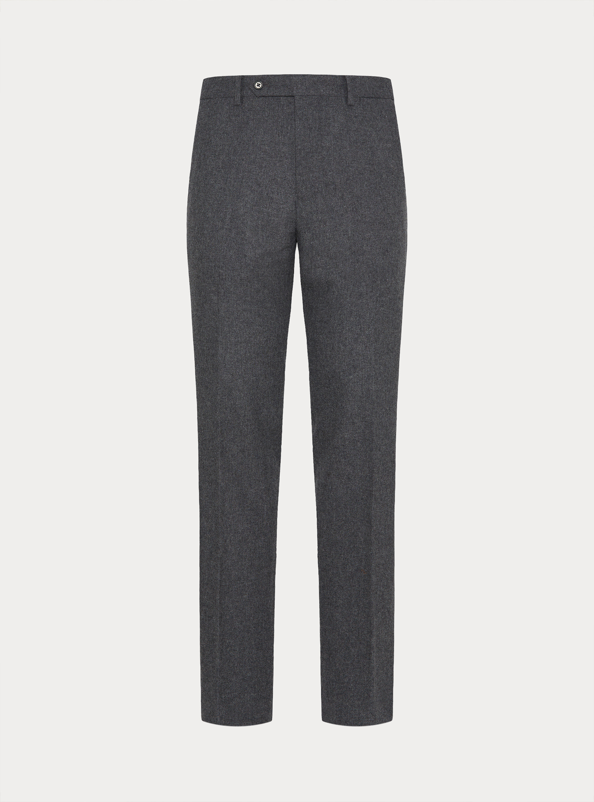 Wool blend flannel trousers, ASPHALT GREY