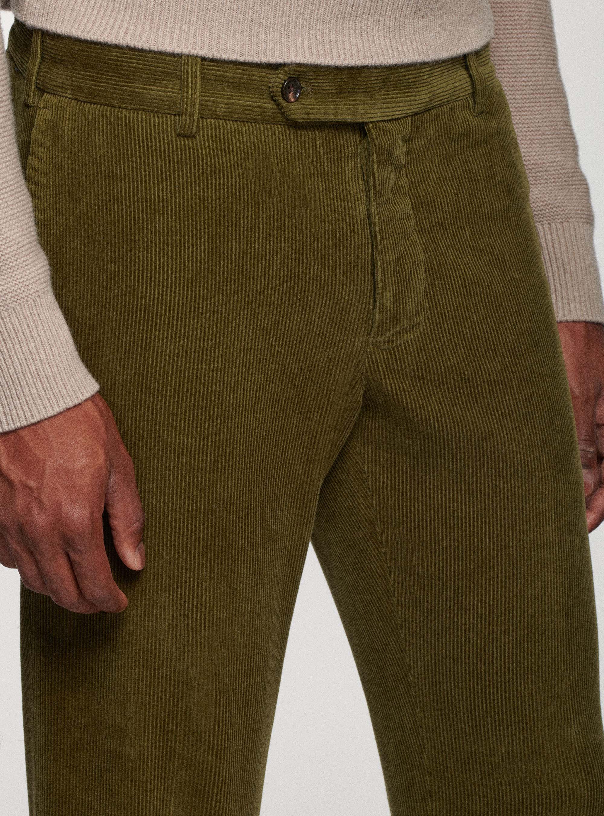 Pantalones de terciopelo, VERDE OLIVA