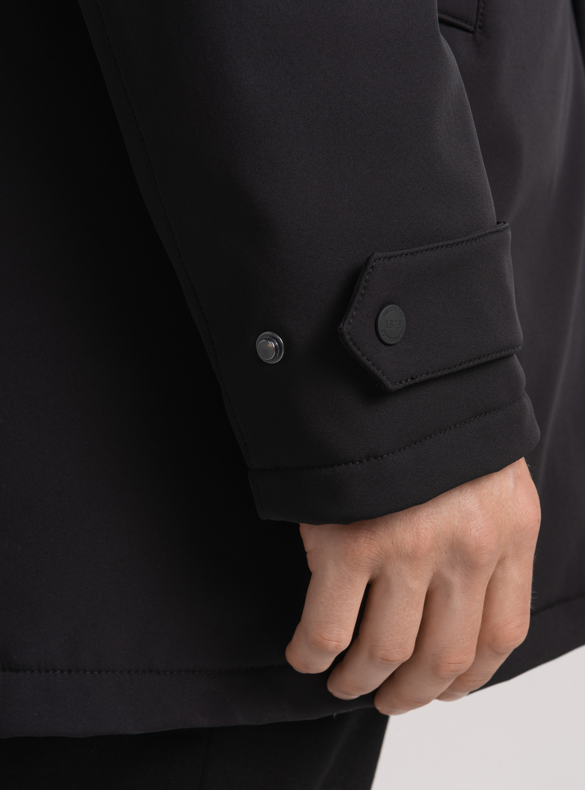 Technical parka with recycled padding, BLACK