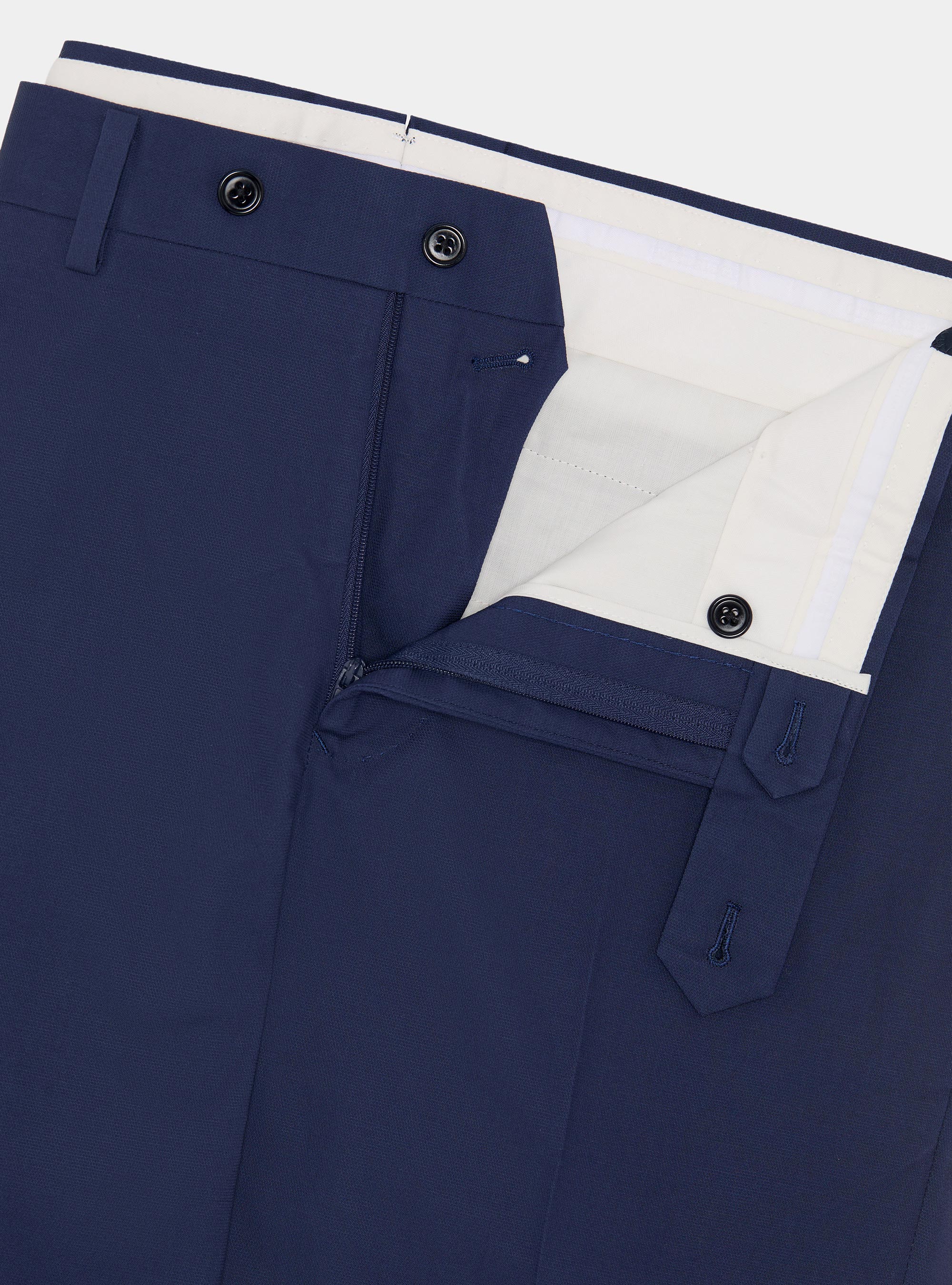 Pantaloni abito in cotone, BLU
