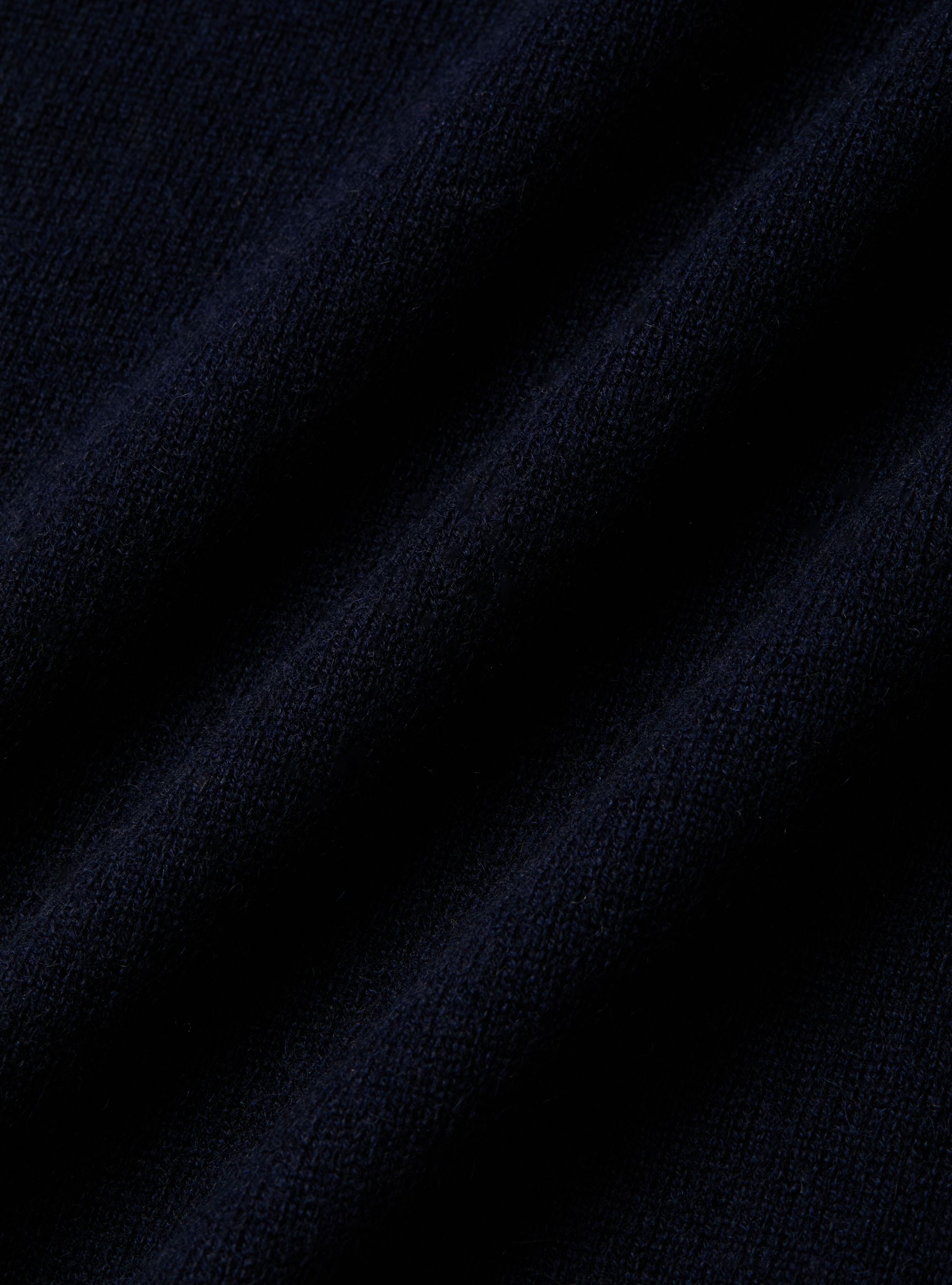 Pull col rond en 100% cachemire, BLEU MARINE