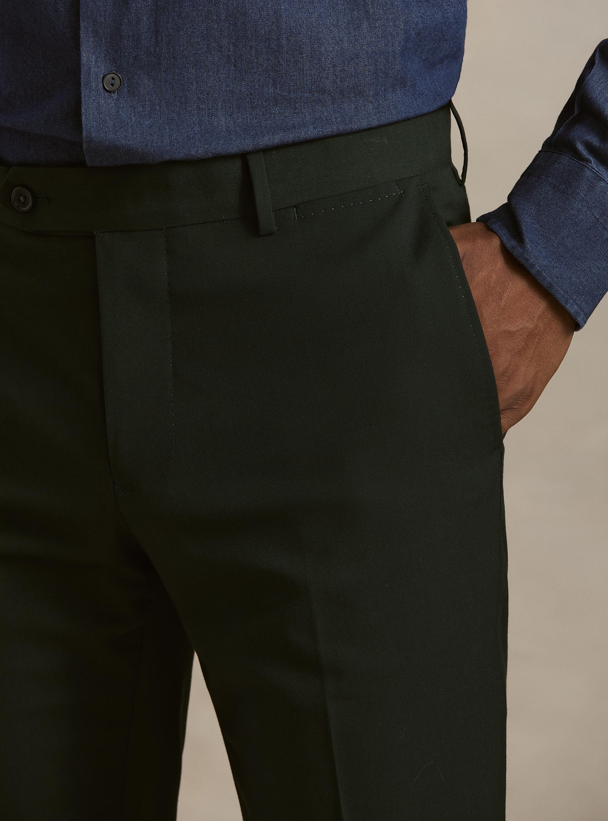 Slim fit classic suit trousers, GREEN