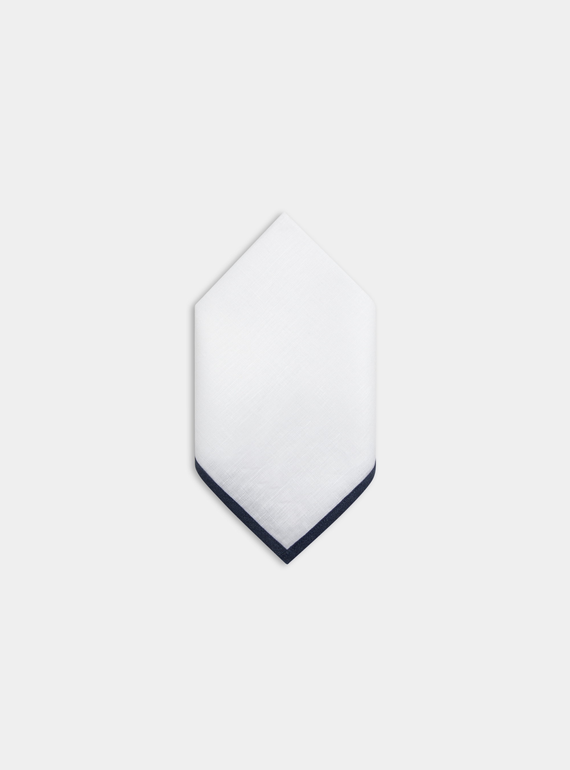Pochette en lin, BLANC/BLEU MARINE