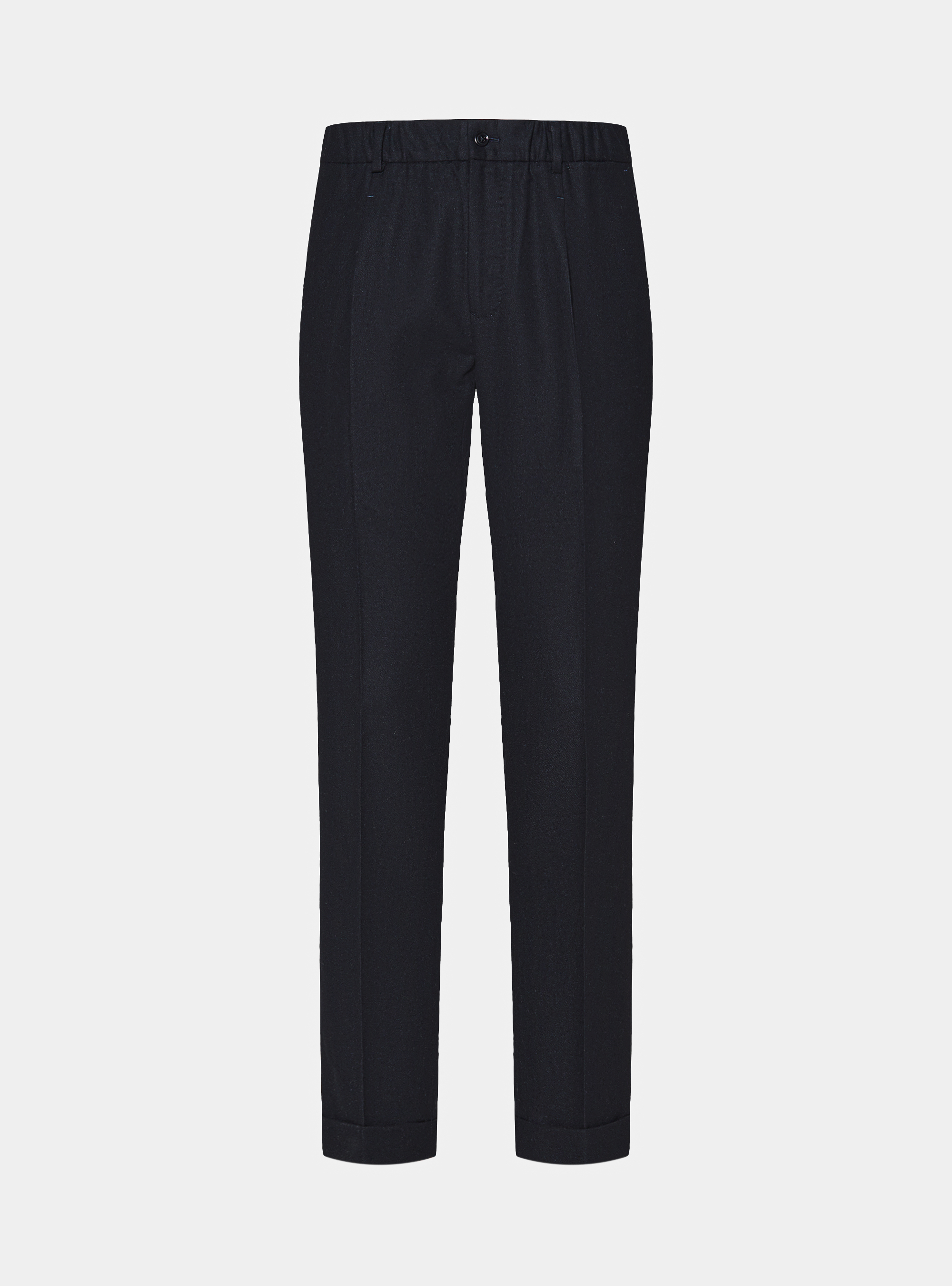 Lightweight wool-blend pleat and drawstring trousers, NAVY DARK 0219C