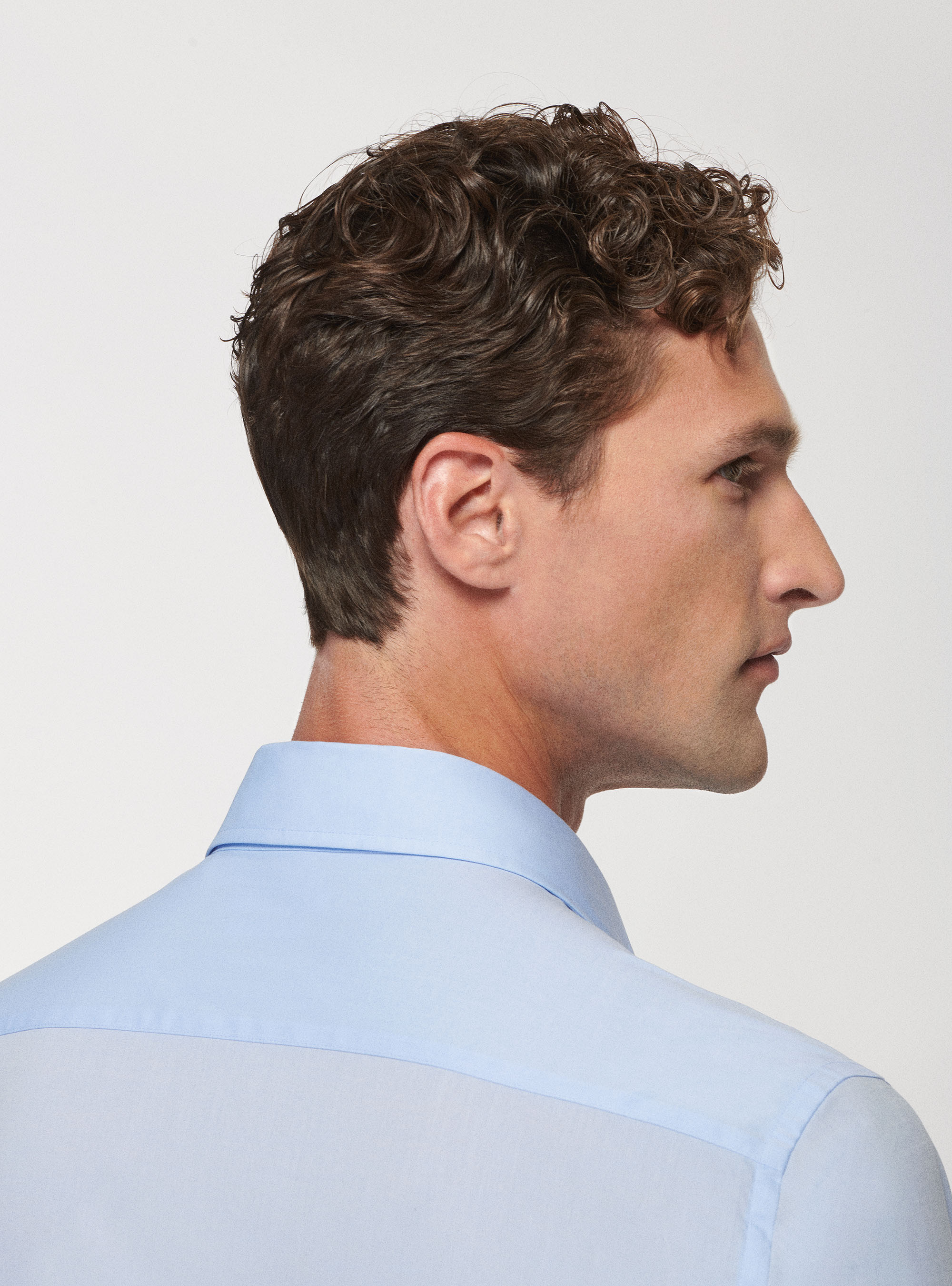 Stretch poplin shirt, LIGHT BLUE