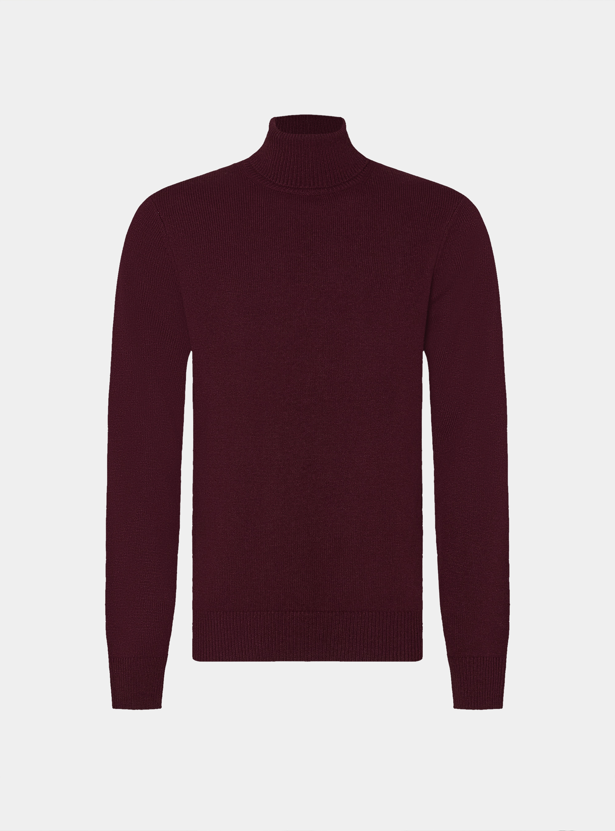 Merino wool turtleneck sweater, BORDEAUX
