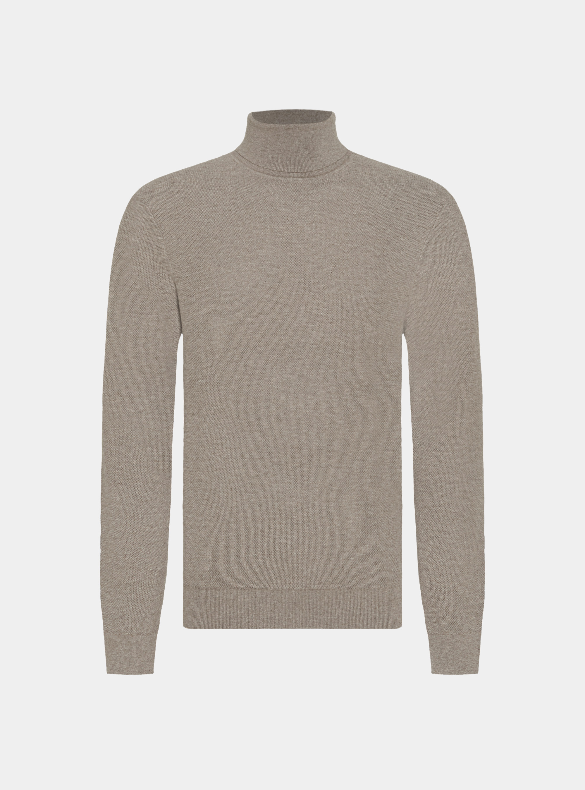 Rollkragenpullover mit Wabenmuster aus Baumwollkaschmir, FANGO 0569C