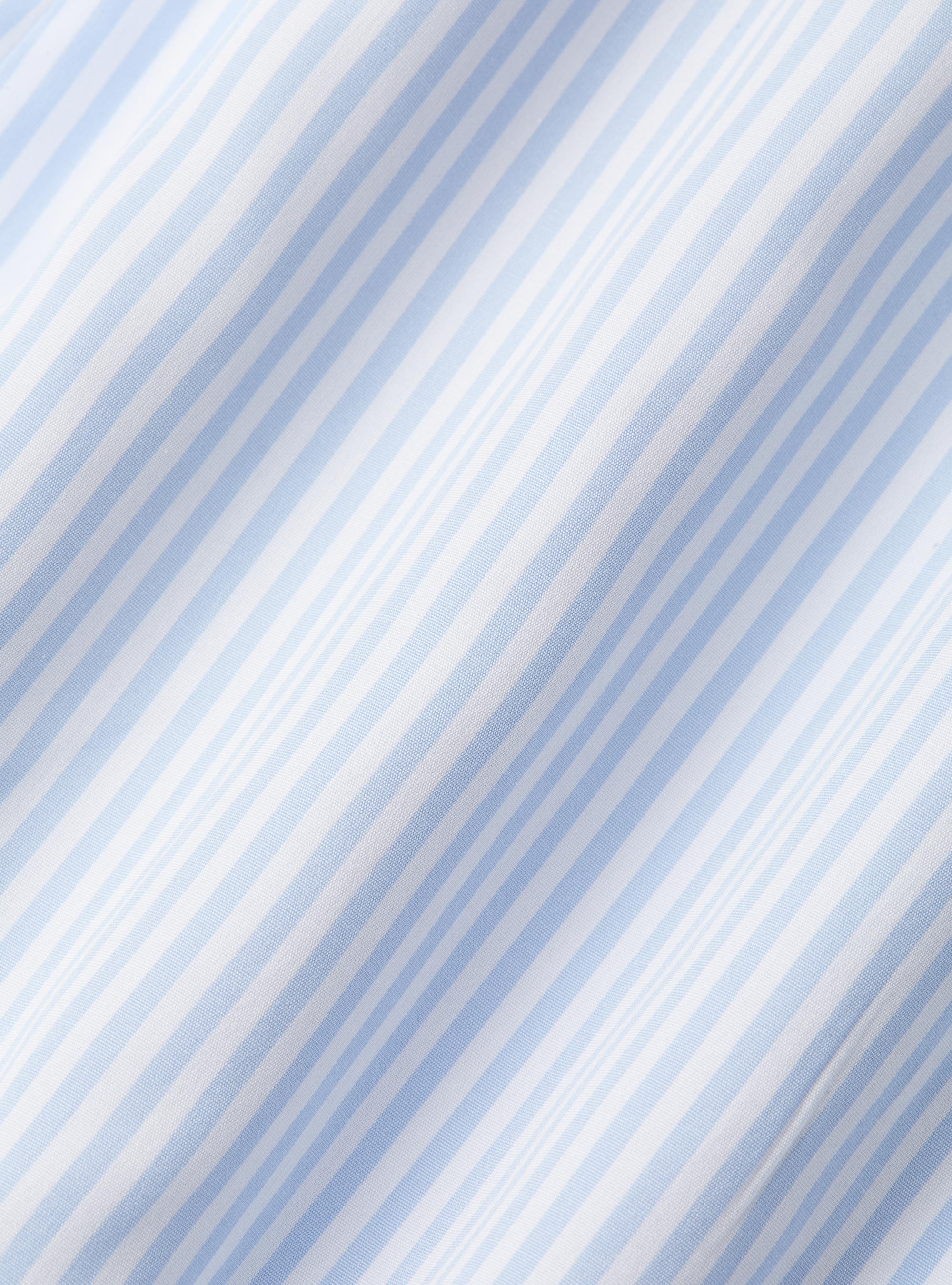 Striped cotton poplin shirt, LIGHT BLUE