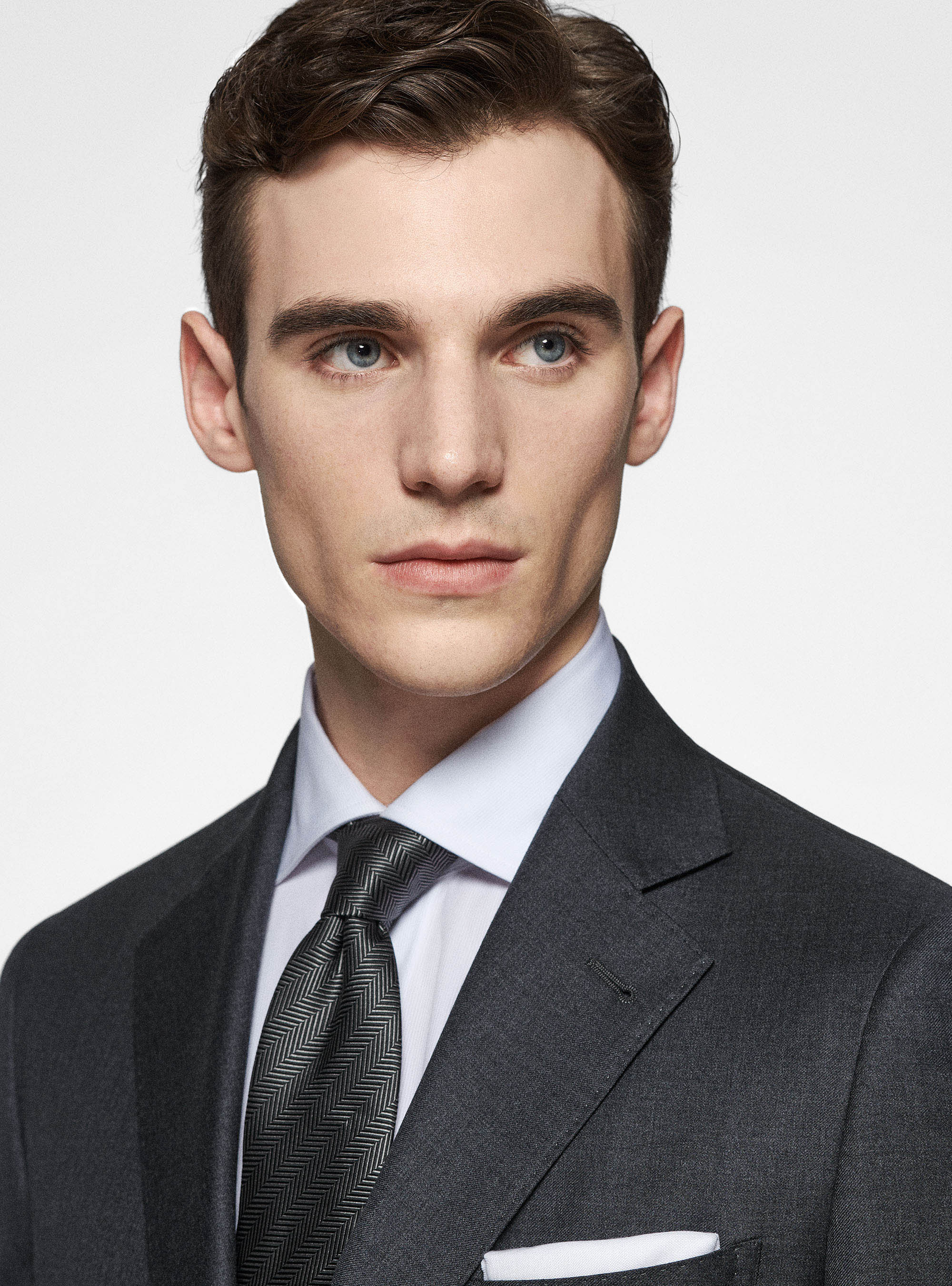 Pure 110's superfine wool blazer, ASPHALT GREY