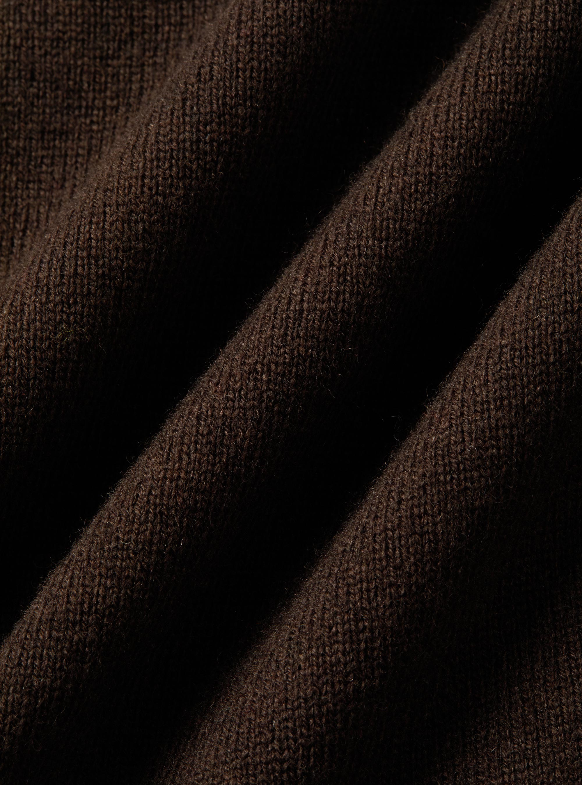 Lambswool and cashmere crew-neck sweater, BROWN