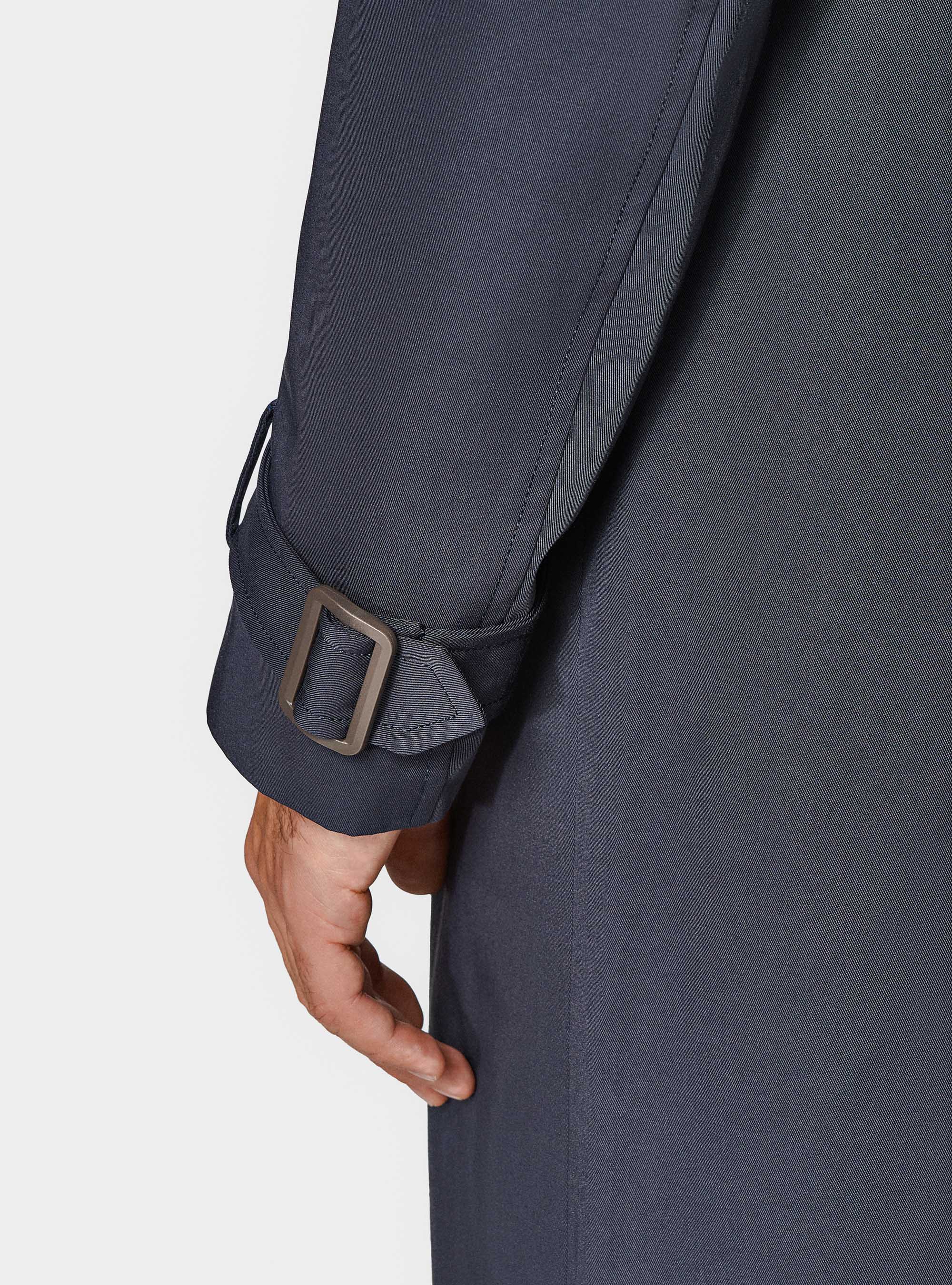 Trench in twill di cotone, BLU NAVY